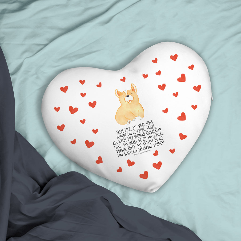 Herzkissen Corgie Kissen, Herzkissen, Herzform, Herz, Dekokissen, Hund, Hundemotiv, Haustier, Hunderasse, Tierliebhaber, Hundebesitzer, Sprüche, Corgie, Welsh Corgie Pembroke, britisch, Motivation, Spruch, Hundespruch, Lebensfreude