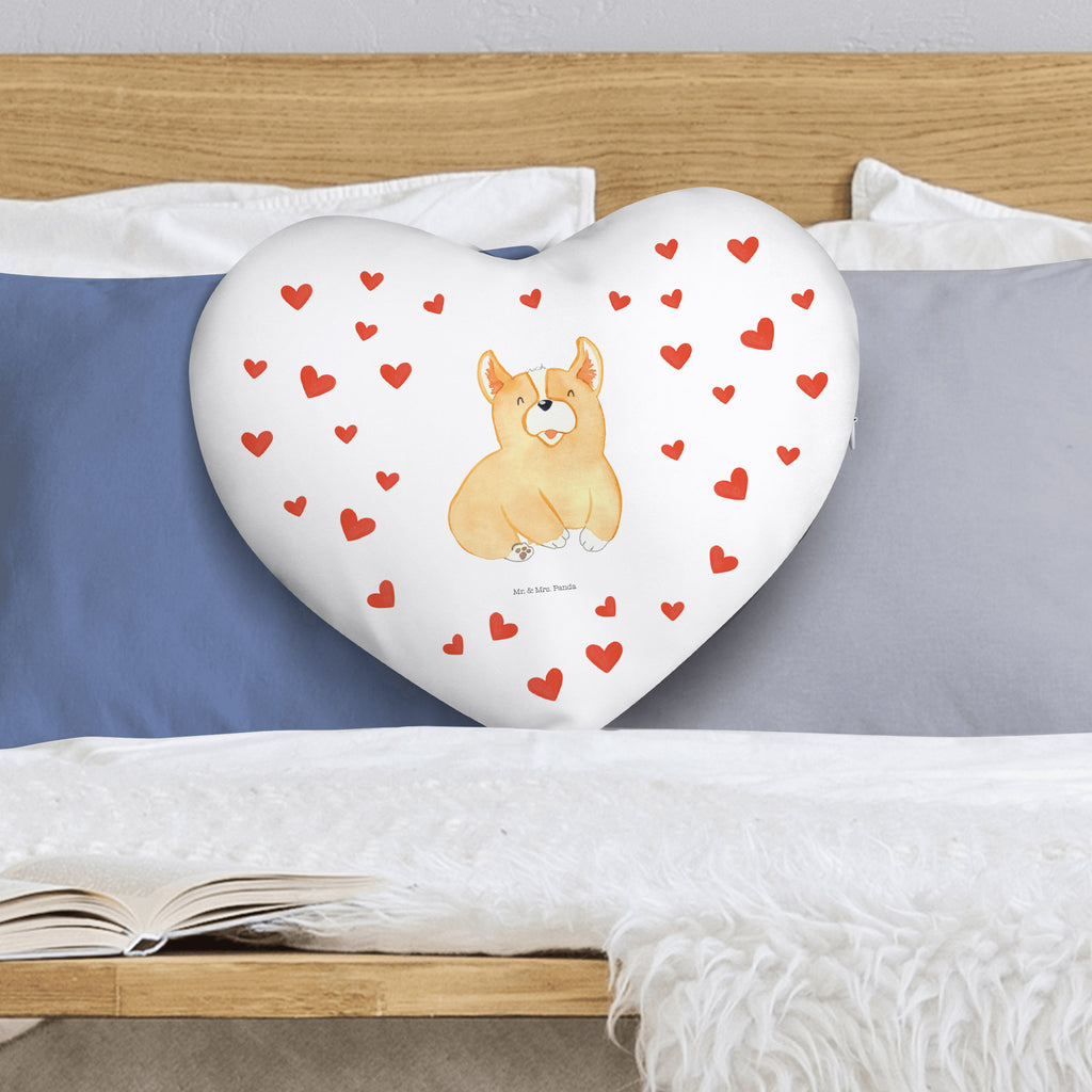 Herzkissen Corgie Kissen, Herzkissen, Herzform, Herz, Dekokissen, Hund, Hundemotiv, Haustier, Hunderasse, Tierliebhaber, Hundebesitzer, Sprüche, Corgie, Welsh Corgie Pembroke, britisch, Motivation, Spruch, Hundespruch, Lebensfreude