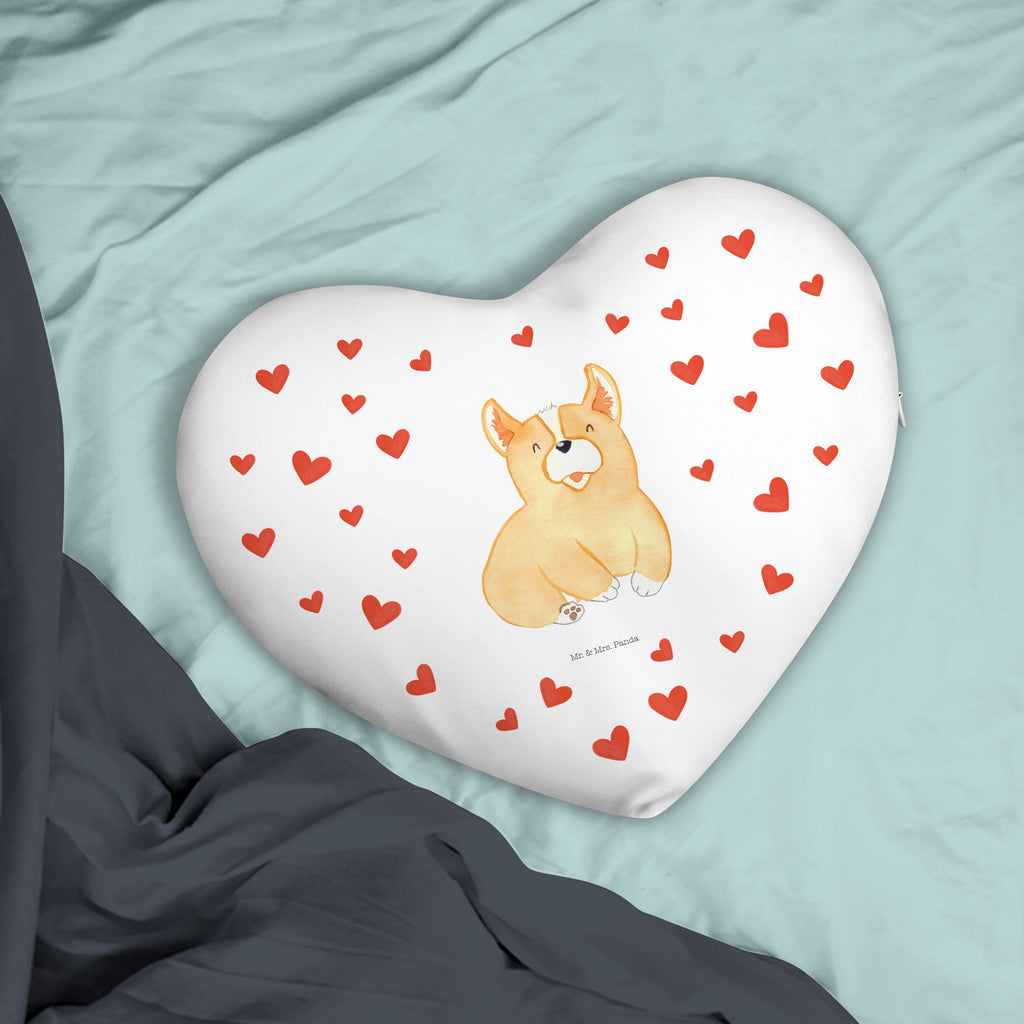 Herzkissen Corgie Kissen, Herzkissen, Herzform, Herz, Dekokissen, Hund, Hundemotiv, Haustier, Hunderasse, Tierliebhaber, Hundebesitzer, Sprüche, Corgie, Welsh Corgie Pembroke, britisch, Motivation, Spruch, Hundespruch, Lebensfreude