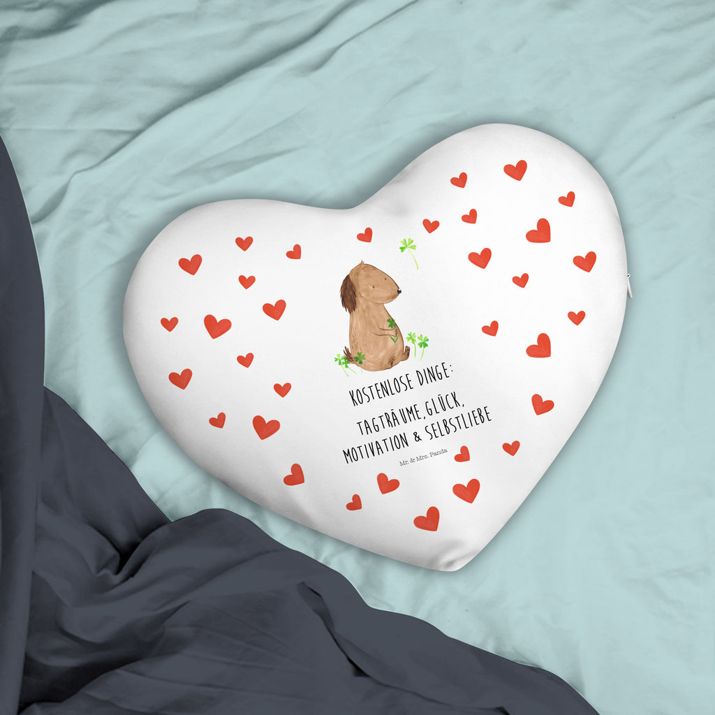 Herzkissen Hund Kleeblatt Kissen, Herzkissen, Herzform, Herz, Dekokissen, Hund, Hundemotiv, Haustier, Hunderasse, Tierliebhaber, Hundebesitzer, Sprüche, Kleeblatt, Glück, Tagträume, Motivation, Neuanfang, Geschenk, Glücksbringer, Selbstliebe, Achtsamkeit