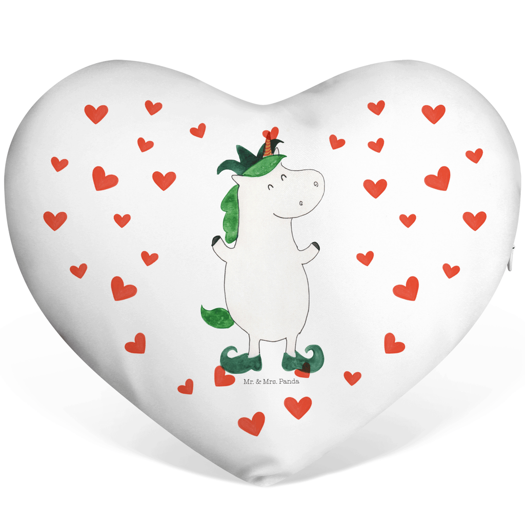 Herzkissen Einhorn Joker Kissen, Herzkissen, Herzform, Herz, Dekokissen, Einhorn, Einhörner, Einhorn Deko, Pegasus, Unicorn, Hofnarr, Kasper, Gaukler, Mittelalter