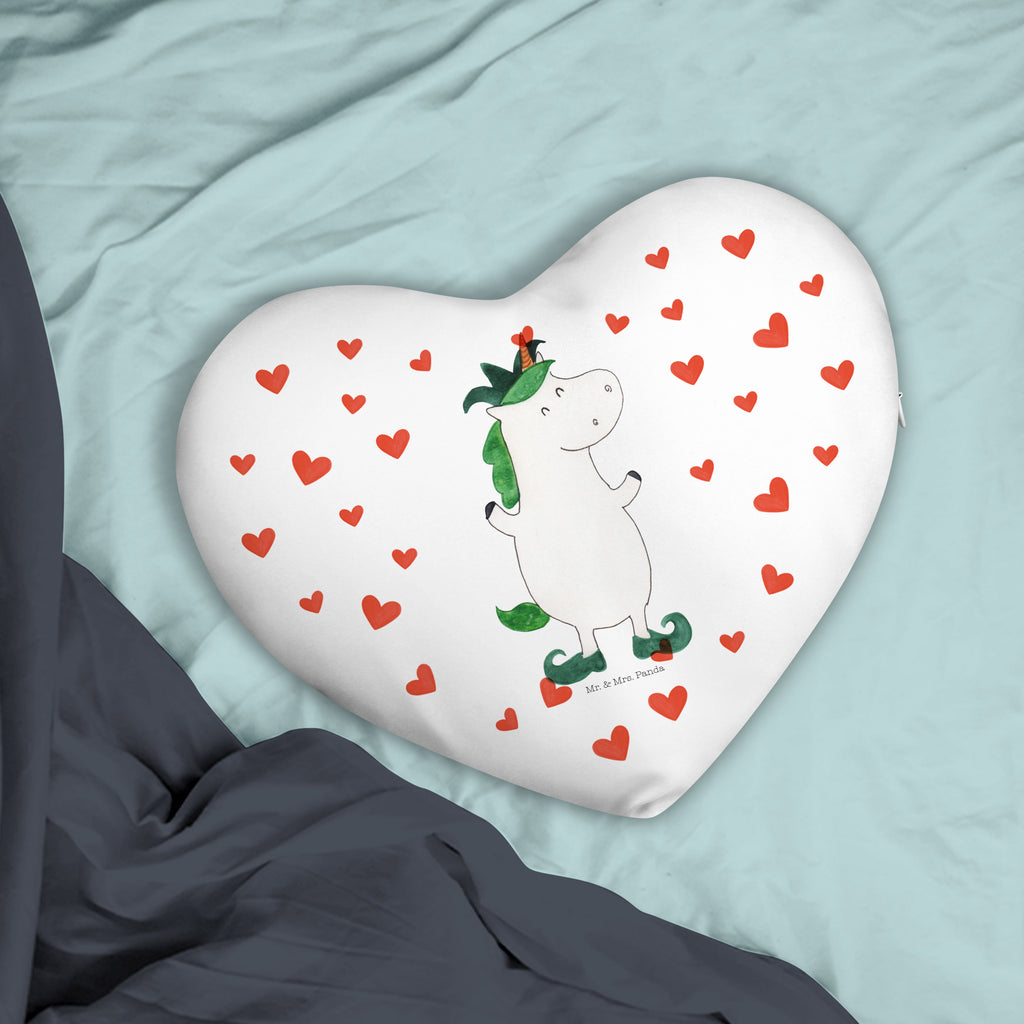 Herzkissen Einhorn Joker Kissen, Herzkissen, Herzform, Herz, Dekokissen, Einhorn, Einhörner, Einhorn Deko, Pegasus, Unicorn, Hofnarr, Kasper, Gaukler, Mittelalter