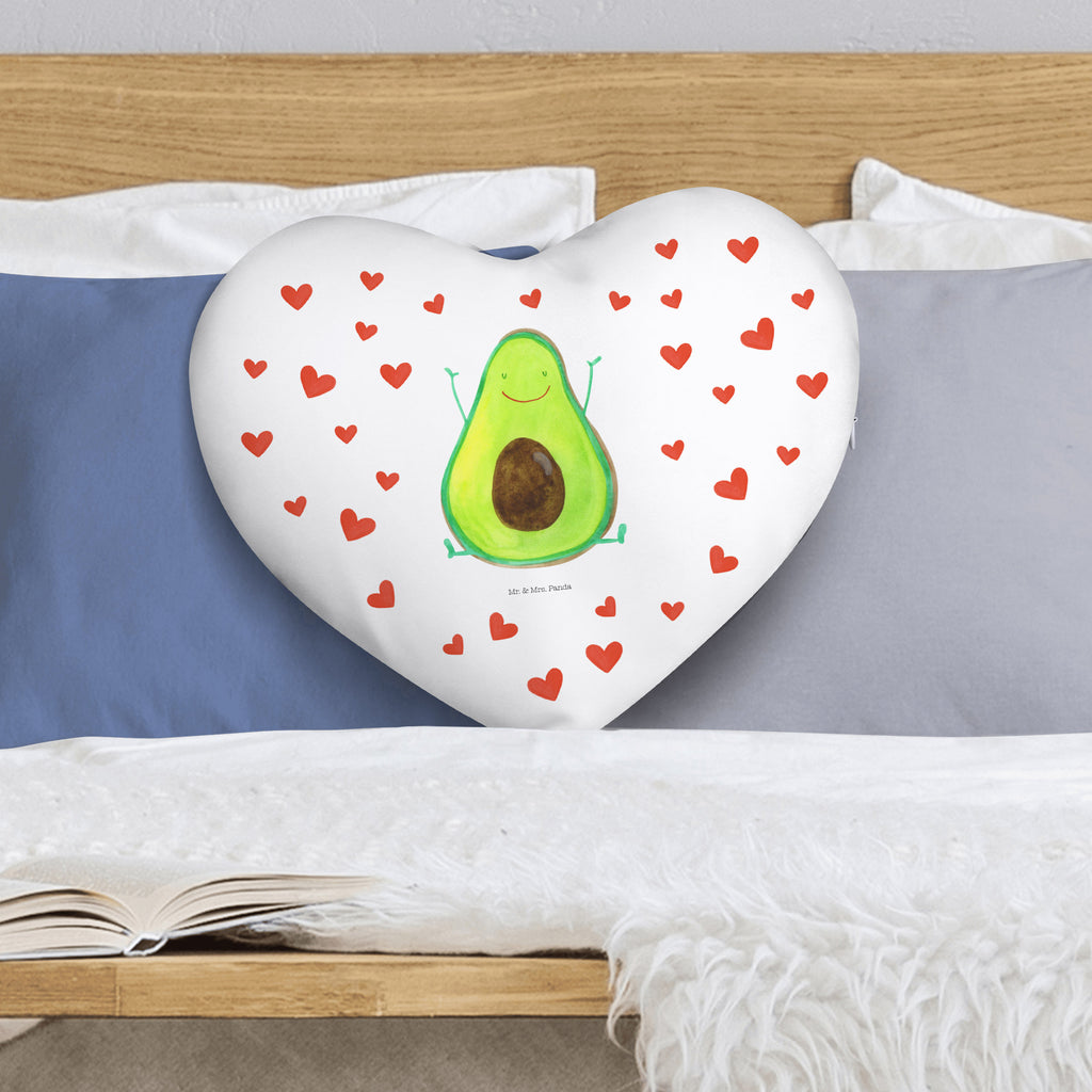 Herzkissen Avocado Happy Kissen, Herzkissen, Herzform, Herz, Dekokissen, Avocado, Veggie, Vegan, Gesund, Chaos