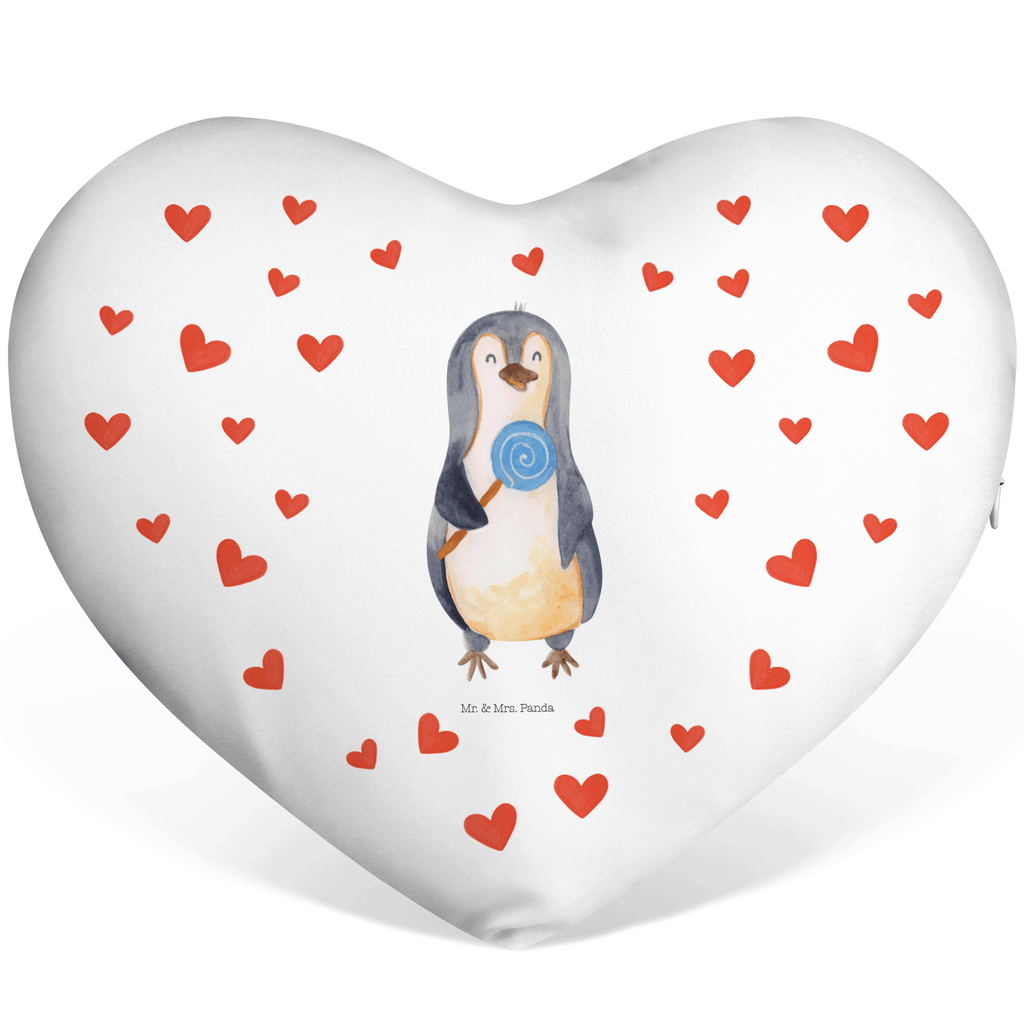 Herzkissen Pinguin Lolli Kissen, Herzkissen, Herzform, Herz, Dekokissen, Pinguin, Pinguine, Lolli, Süßigkeiten, Blödsinn, Spruch, Rebell, Gauner, Ganove, Rabauke