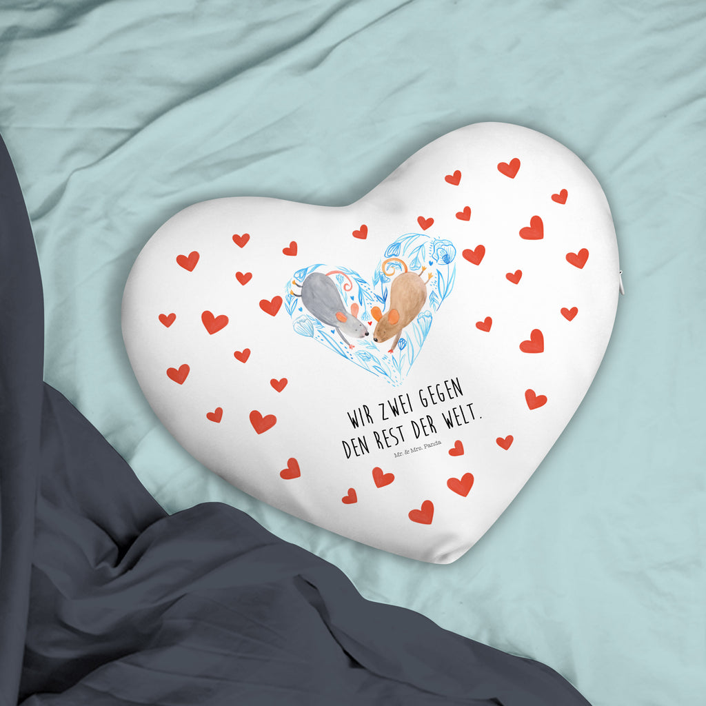 Herzkissen Mäuse Herz Kissen, Herzkissen, Herzform, Herz, Dekokissen, Liebe, Partner, Freund, Freundin, Ehemann, Ehefrau, Heiraten, Verlobung, Heiratsantrag, Liebesgeschenk, Jahrestag, Hocheitstag, Maus, Mäuse, Liebesbotschaft, Liebesbeweis, Hochzeit, Lieblingsmensch, Gemeinsamkeit, Love, Geschenk für zwei