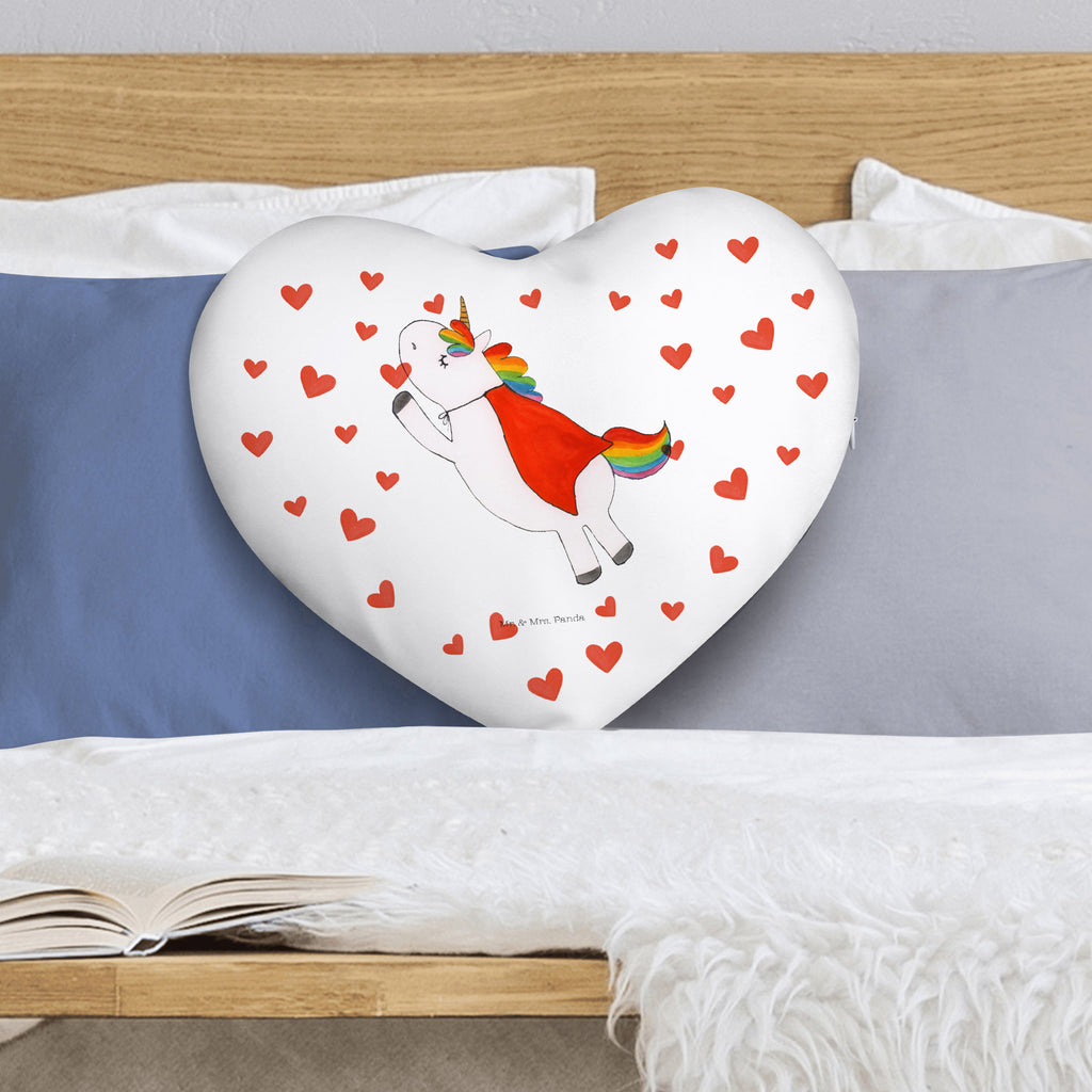 Herzkissen Einhorn Super Kissen, Herzkissen, Herzform, Herz, Dekokissen, Einhorn, Einhörner, Einhorn Deko, Pegasus, Unicorn, Traummann, Superheld, Held, Freundin, Geschenk, Girl, Mädchen