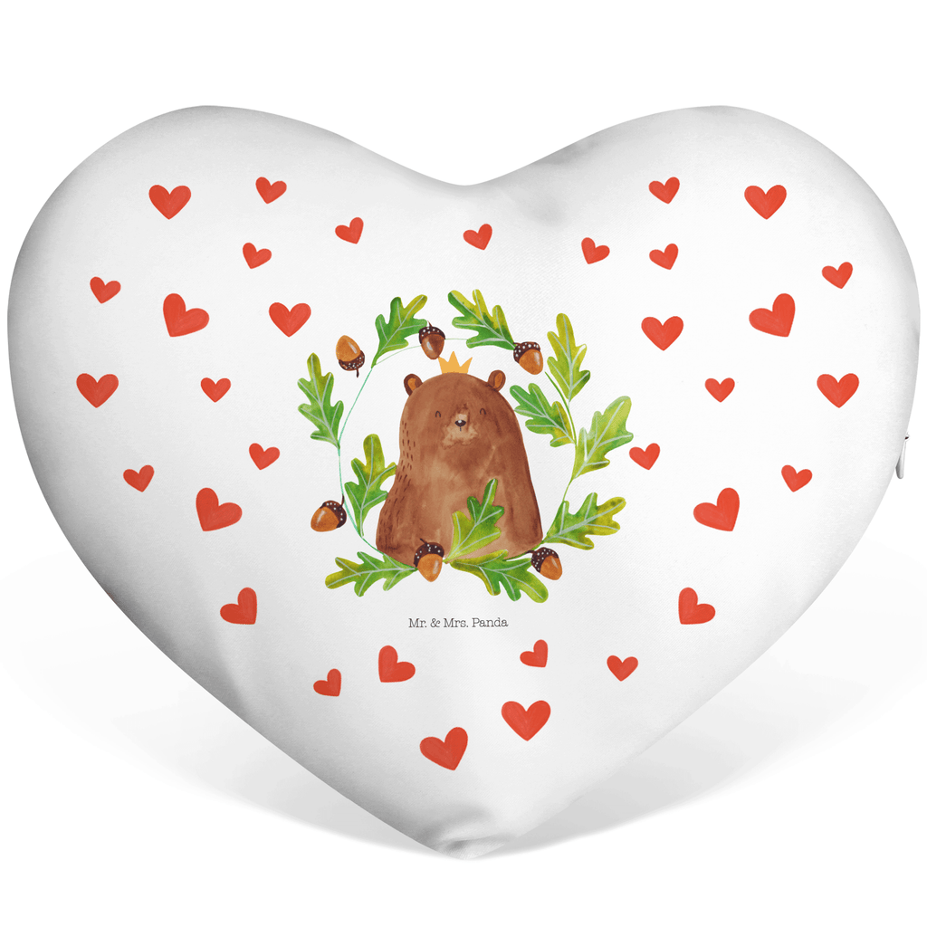Herzkissen Bär König Kissen, Herzkissen, Herzform, Herz, Dekokissen, Bär, Teddy, Teddybär, Papa, Papa Bär, bester Vater, bester Papa, weltbester Papa, Vatertag, Vater, Dad, Daddy, Papi