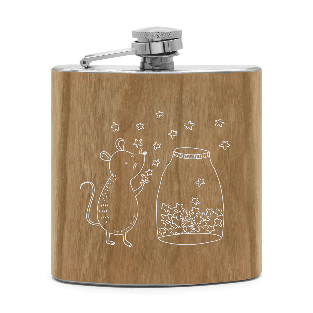 Flachmann Maus Sterne Flachmann, Edelstahl, hochwertig, Gravur, Taschenflasche, Frauen, Tiermotive, Gute Laune, lustige Sprüche, Tiere, Maus, Sterne, Wunsch, Kind, Taufe, Taufgeschenk, Geburt, Schwangerschaft, erstes Kind, Kindergeburtstag, Geburtstag, Hoffnung, Träume
