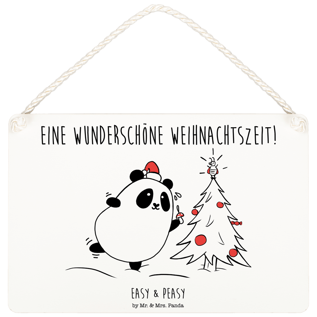 Dekoschild Easy & Peasy Weihnachtszeit  Schild, Türschild, Holzschild, Wandschild, Wanddeko  