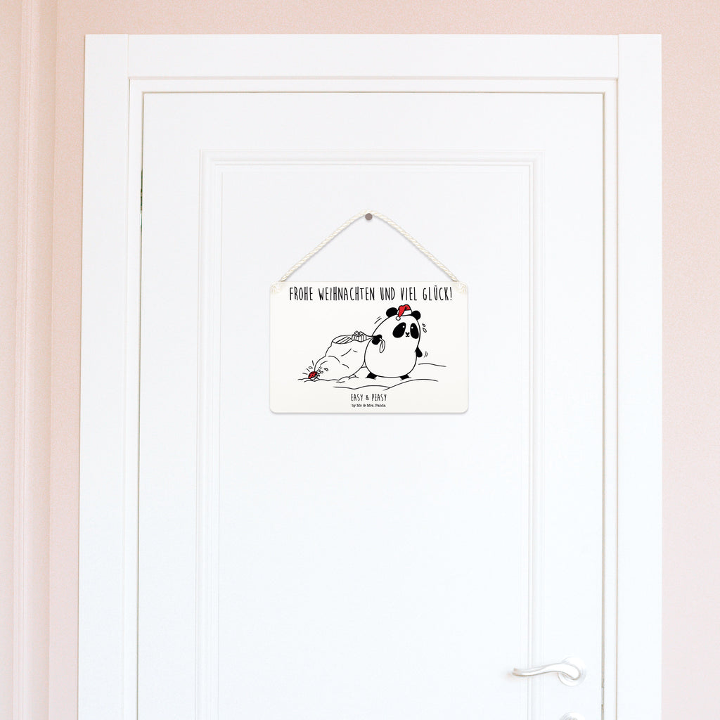 Dekoschild Easy & Peasy Frohe Weihnachten  Schild, Türschild, Holzschild, Wandschild, Wanddeko  