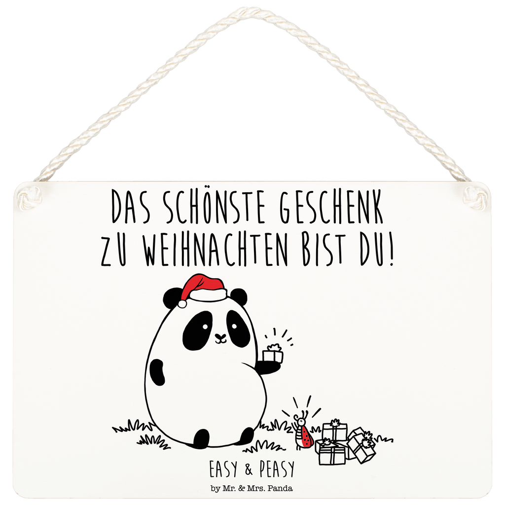Dekoschild Easy & Peasy Weihnachtsgeschenk  Schild, Türschild, Holzschild, Wandschild, Wanddeko  