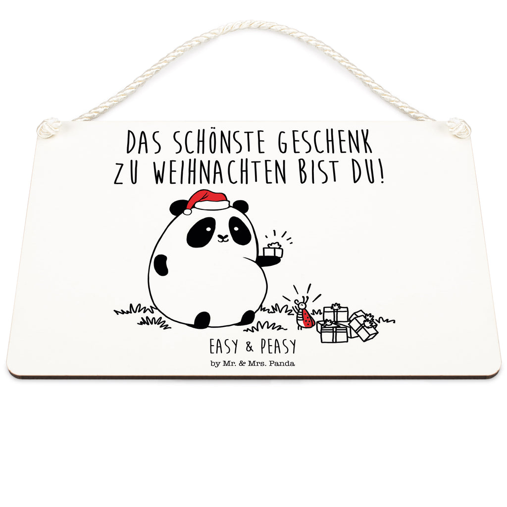Dekoschild Easy & Peasy Weihnachtsgeschenk  Schild, Türschild, Holzschild, Wandschild, Wanddeko  