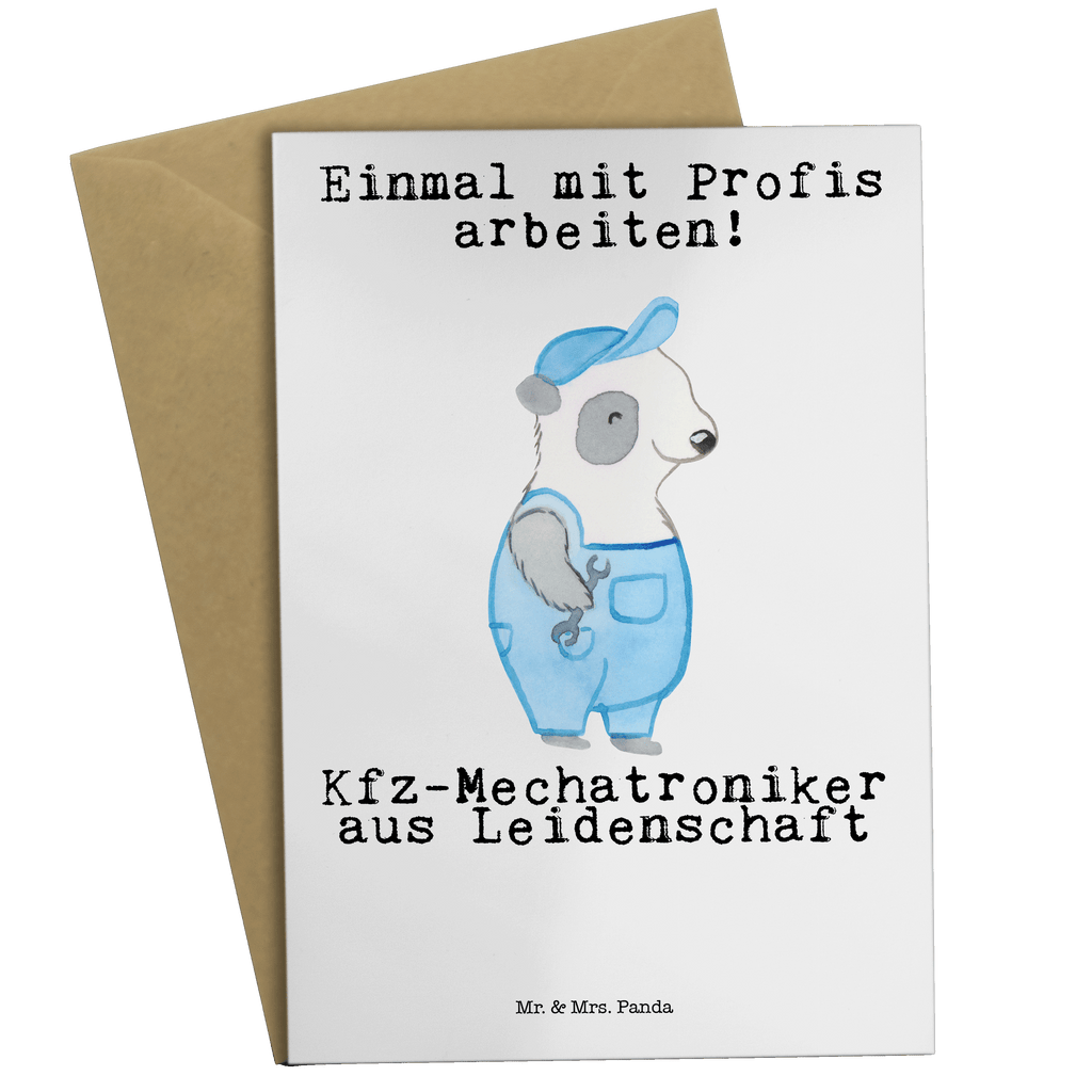 Grußkarte Kfz-Mechatroniker aus Leidenschaft Klappkarte, Einladungskarte, Glückwunschkarte, Hochzeitskarte, Geburtstagskarte, Karte, Beruf, Ausbildung, Jubiläum, Abschied, Rente, Kollege, Kollegin, Geschenk, Schenken, Arbeitskollege, Mitarbeiter, Firma, Danke, Dankeschön, Kfz-Mechatroniker, Kraftfahrzeugmechaniker, Meister, Gesellenprüfung