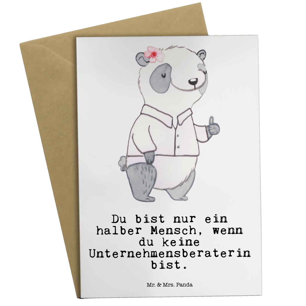 Grußkarte Unternehmensberaterin mit Herz Klappkarte, Einladungskarte, Glückwunschkarte, Hochzeitskarte, Geburtstagskarte, Karte, Beruf, Ausbildung, Jubiläum, Abschied, Rente, Kollege, Kollegin, Geschenk, Schenken, Arbeitskollege, Mitarbeiter, Firma, Danke, Dankeschön