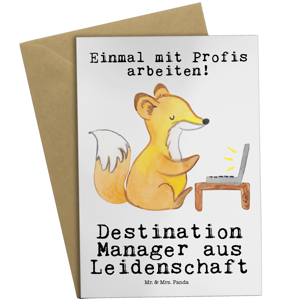 Grußkarte Destination Manager aus Leidenschaft Klappkarte, Einladungskarte, Glückwunschkarte, Hochzeitskarte, Geburtstagskarte, Karte, Beruf, Ausbildung, Jubiläum, Abschied, Rente, Kollege, Kollegin, Geschenk, Schenken, Arbeitskollege, Mitarbeiter, Firma, Danke, Dankeschön