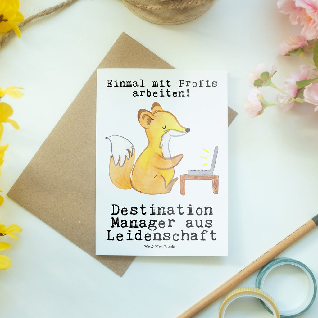 Grußkarte Destination Manager aus Leidenschaft Klappkarte, Einladungskarte, Glückwunschkarte, Hochzeitskarte, Geburtstagskarte, Karte, Beruf, Ausbildung, Jubiläum, Abschied, Rente, Kollege, Kollegin, Geschenk, Schenken, Arbeitskollege, Mitarbeiter, Firma, Danke, Dankeschön
