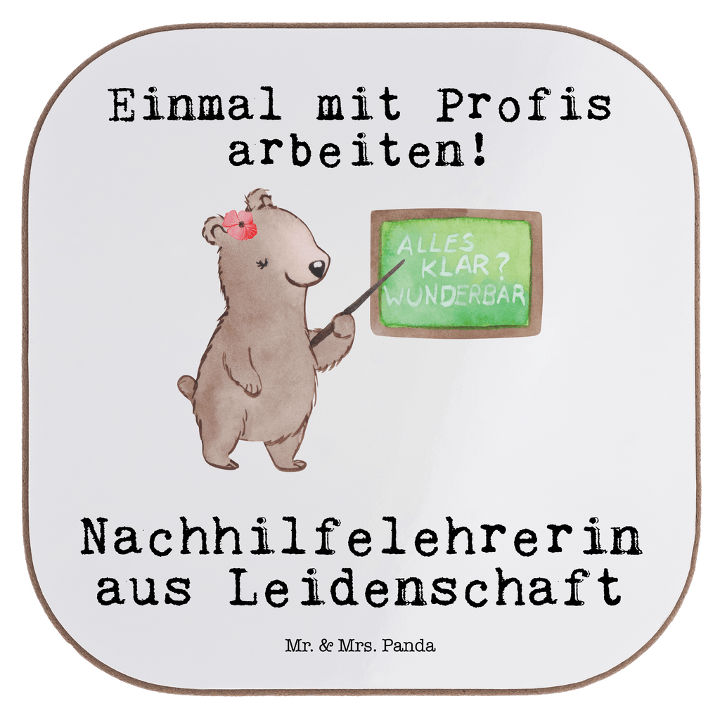 Quadratische Untersetzer Nachhilfelehrerin aus Leidenschaft Bierdeckel, Glasuntersetzer, Untersetzer Gläser, Getränkeuntersetzer, Beruf, Ausbildung, Jubiläum, Abschied, Rente, Kollege, Kollegin, Geschenk, Schenken, Arbeitskollege, Mitarbeiter, Firma, Danke, Dankeschön, Nachhilfelehrerin, Nachhilfeschule, Nachhilfeunterricht