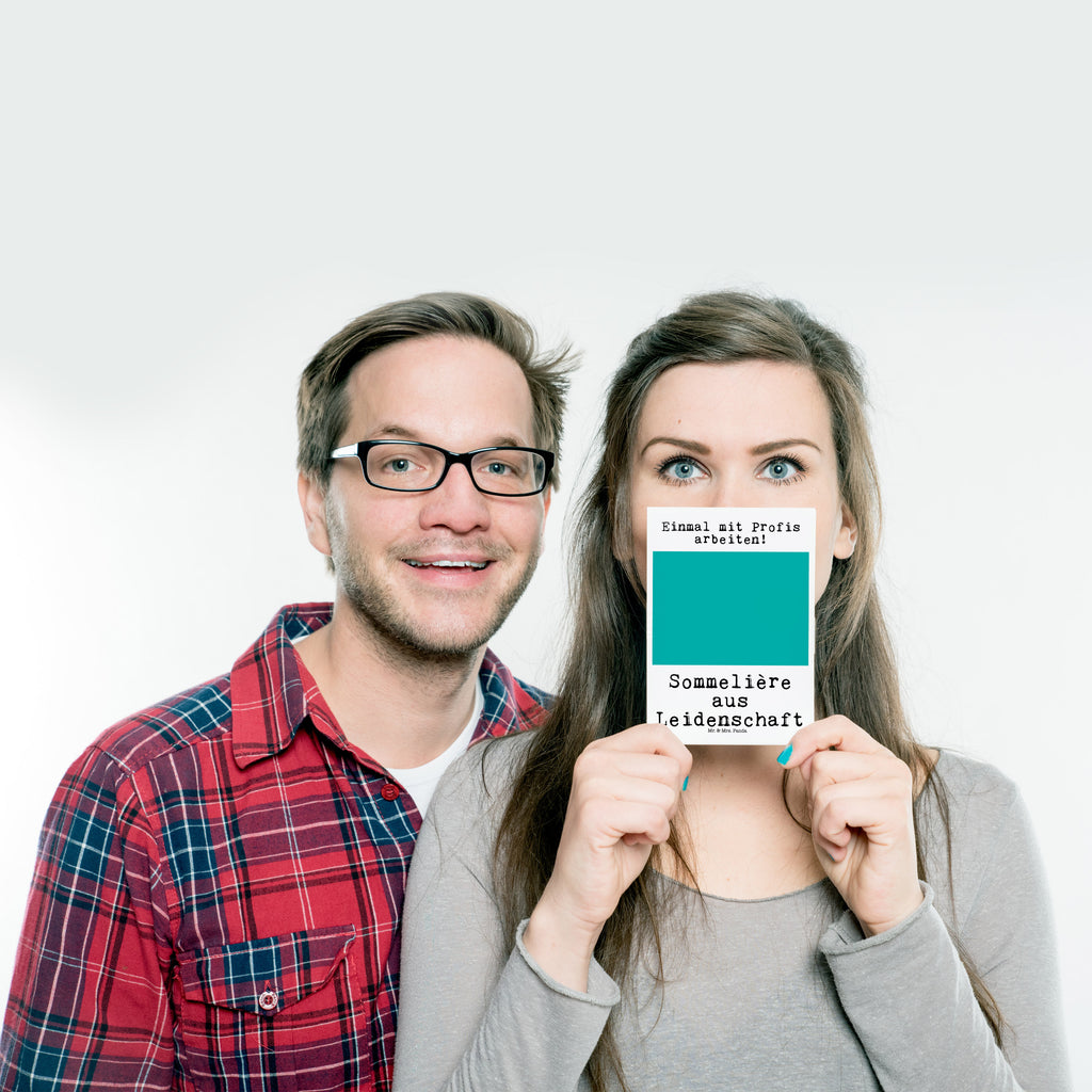 Postkarte Sommelière aus Leidenschaft  Geschenkkarte, Grußkarte, Karte, Einladung, Ansichtskarte, Geburtstagskarte, Einladungskarte  Beruf, Ausbildung, Jubiläum, Abschied, Rente, Kollege, Kollegin, Geschenk, Schenken, Arbeitskollege, Mitarbeiter, Firma, Danke, Dankeschön
