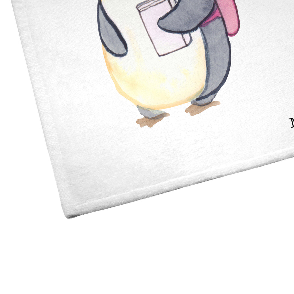 Gäste Handtuch Studentin mit Herz Gästetuch, Reisehandtuch, Sport Handtuch, Frottier, Kinder Handtuch, Beruf, Ausbildung, Jubiläum, Abschied, Rente, Kollege, Kollegin, Geschenk, Schenken, Arbeitskollege, Mitarbeiter, Firma, Danke, Dankeschön