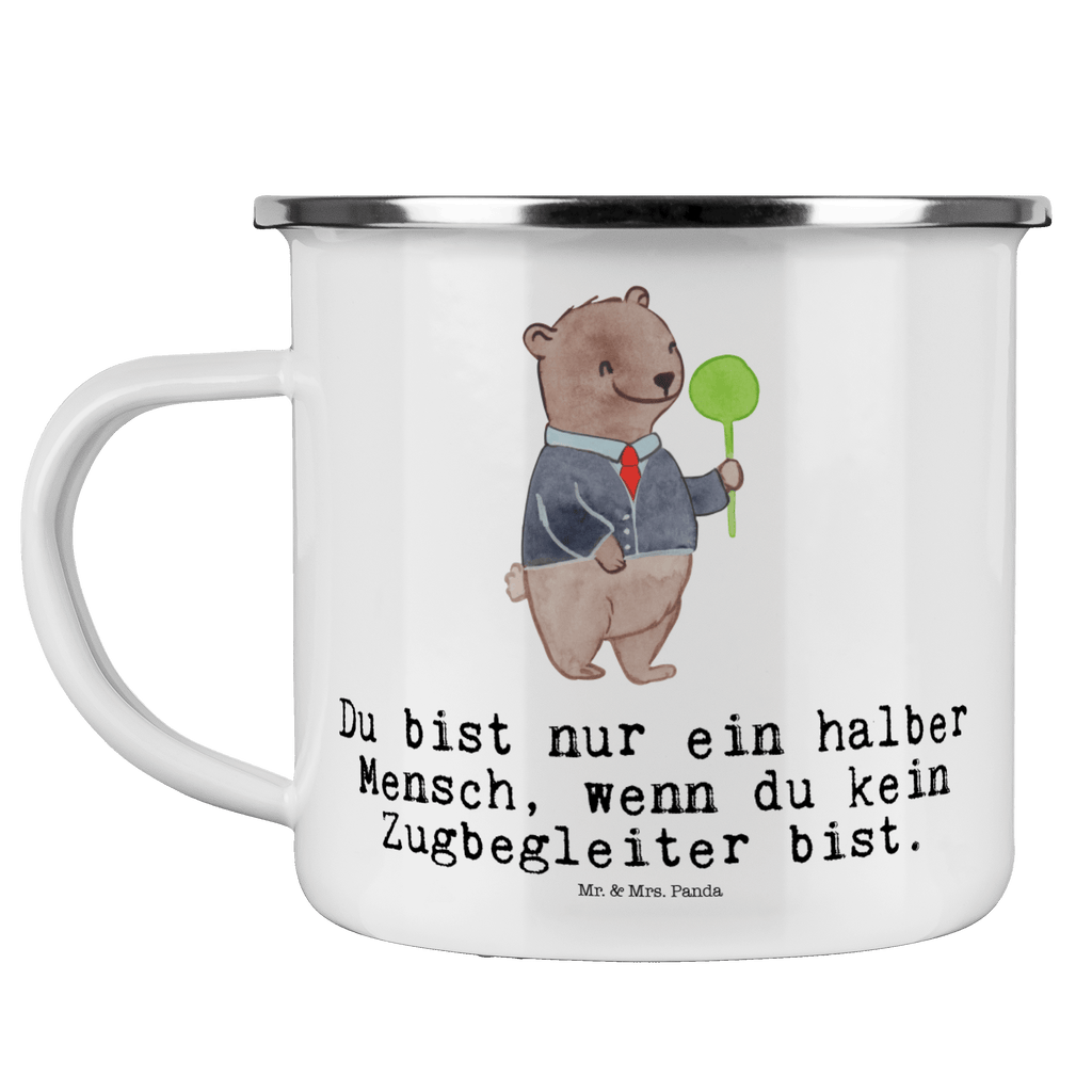 Camping Emaille Tasse Zugbegleiter mit Herz Campingtasse, Trinkbecher, Metalltasse, Outdoor Tasse, Emaille Trinkbecher, Blechtasse Outdoor, Emaille Campingbecher, Edelstahl Trinkbecher, Metalltasse für Camping, Kaffee Blechtasse, Camping Tasse Metall, Beruf, Ausbildung, Jubiläum, Abschied, Rente, Kollege, Kollegin, Geschenk, Schenken, Arbeitskollege, Mitarbeiter, Firma, Danke, Dankeschön
