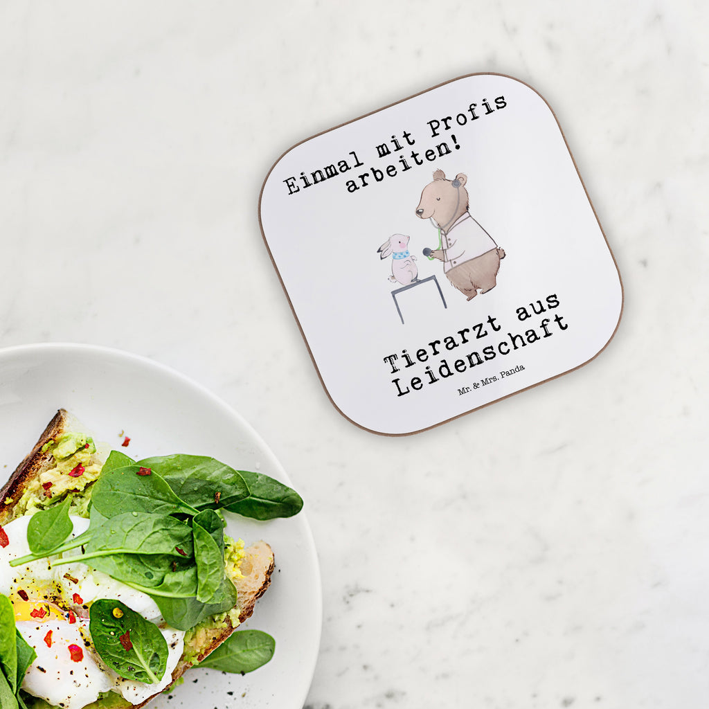 Quadratische Untersetzer Tierarzt aus Leidenschaft Bierdeckel, Glasuntersetzer, Untersetzer Gläser, Getränkeuntersetzer, Beruf, Ausbildung, Jubiläum, Abschied, Rente, Kollege, Kollegin, Geschenk, Schenken, Arbeitskollege, Mitarbeiter, Firma, Danke, Dankeschön
