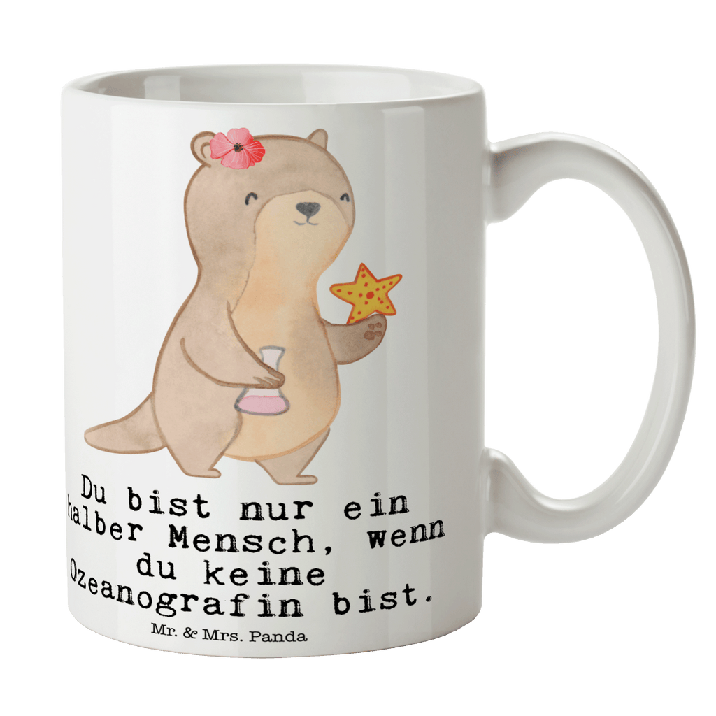 Tasse Ozeanografin mit Herz Ozeanografin, Meeresbiologe, Meereskundler, Naturwissenschaftler, Meeresforscher, maritime Forschung, Studium,  Becher, Kaffeetasse, Kaffeebecher, Tee, Frühstück, Büro  Beruf, Ausbildung, Jubiläum, Abschied, Rente, Kollege, Kollegin, Geschenk, Schenken, Arbeitskollege, Mitarbeiter, Firma, Danke, Dankeschön