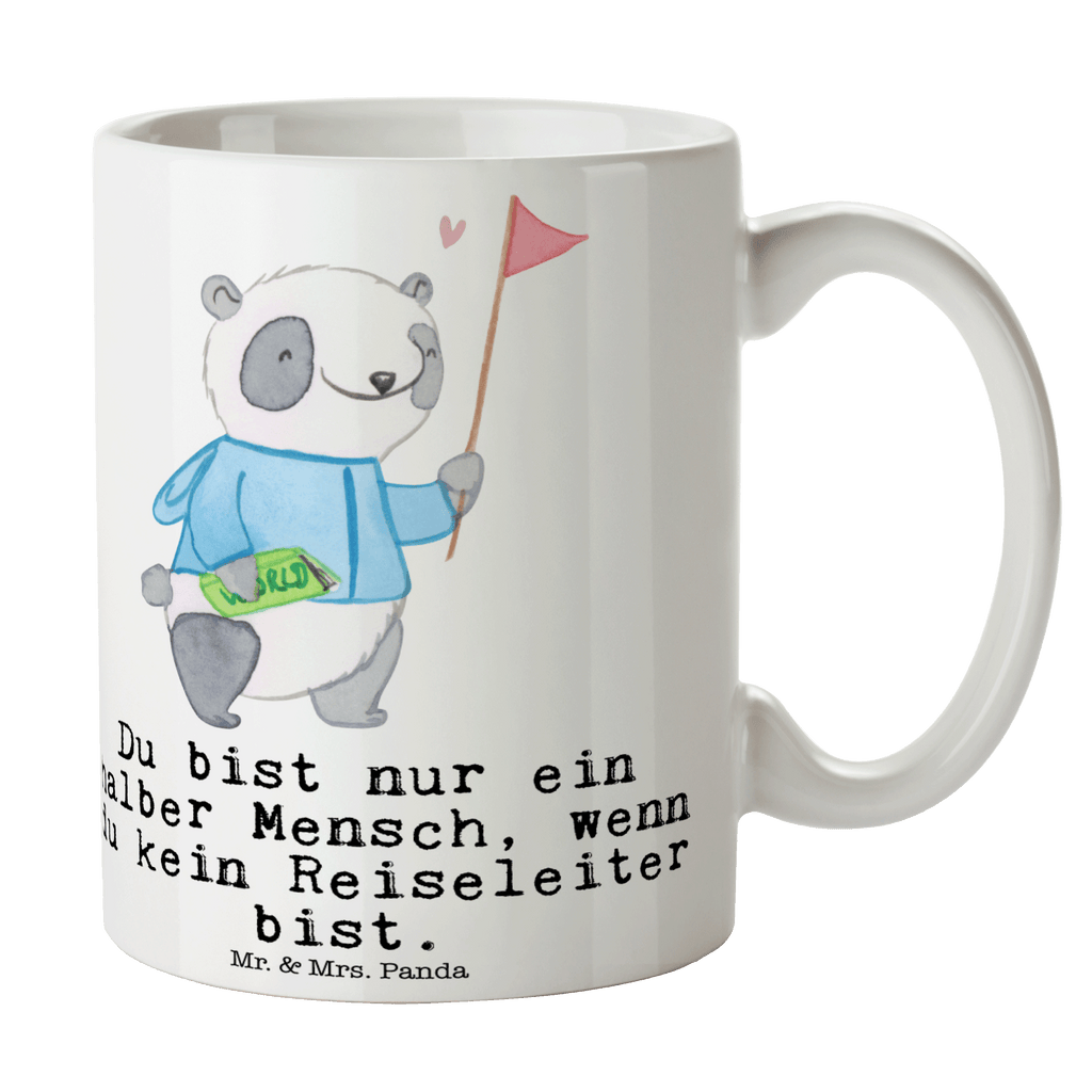 Tasse Reiseleiter mit Herz  Becher, Kaffeetasse, Kaffeebecher, Tee, Frühstück, Büro  Beruf, Ausbildung, Jubiläum, Abschied, Rente, Kollege, Kollegin, Geschenk, Schenken, Arbeitskollege, Mitarbeiter, Firma, Danke, Dankeschön