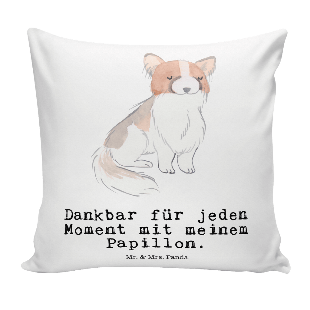 40x40 Kissen Papillon Moment Kissenhülle, Kopfkissen, Sofakissen, Dekokissen, Motivkissen, Hund, Hunderasse, Rassehund, Hundebesitzer, Geschenk, Tierfreund, Schenken, Welpe, Kontinentaler Zwergspaniel, Papillon
