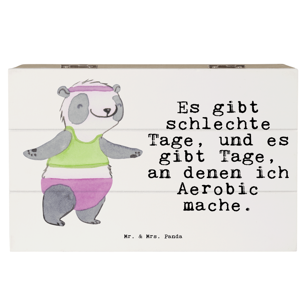 Holzkiste Panda Aerobic Tage Aerobic, Aerobic Fitness, Fitnessstudio Holzkiste, Kiste, Schatzkiste, Truhe, Schatulle, XXL,  Erinnerungsbox, Erinnerungskiste, Dekokiste, Aufbewahrungsbox  Geschenk, Sport, Sportart, Hobby, Schenken, Danke, Dankeschön, Auszeichnung, Gewinn, Sportler