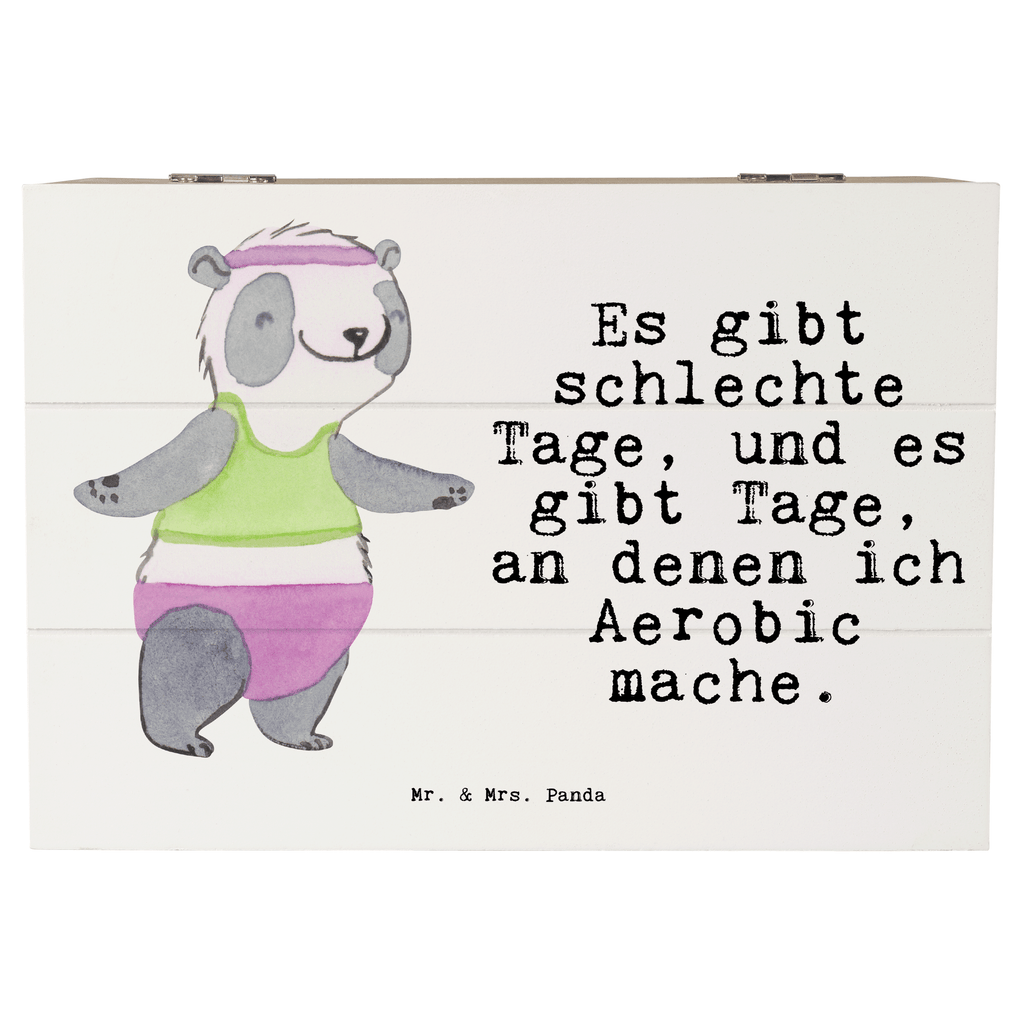 Holzkiste Panda Aerobic Tage Aerobic, Aerobic Fitness, Fitnessstudio Holzkiste, Kiste, Schatzkiste, Truhe, Schatulle, XXL,  Erinnerungsbox, Erinnerungskiste, Dekokiste, Aufbewahrungsbox  Geschenk, Sport, Sportart, Hobby, Schenken, Danke, Dankeschön, Auszeichnung, Gewinn, Sportler