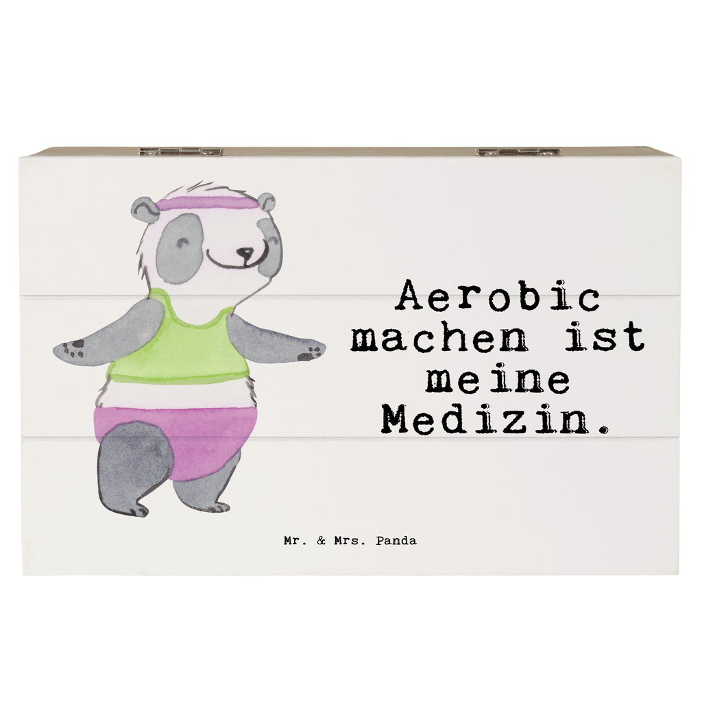 Holzkiste Panda Aerobic Medizin Aerobic, Aerobic Fitness, Fitnessstudio Holzkiste, Kiste, Schatzkiste, Truhe, Schatulle, XXL,  Erinnerungsbox, Erinnerungskiste, Dekokiste, Aufbewahrungsbox  Geschenk, Sport, Sportart, Hobby, Schenken, Danke, Dankeschön, Auszeichnung, Gewinn, Sportler