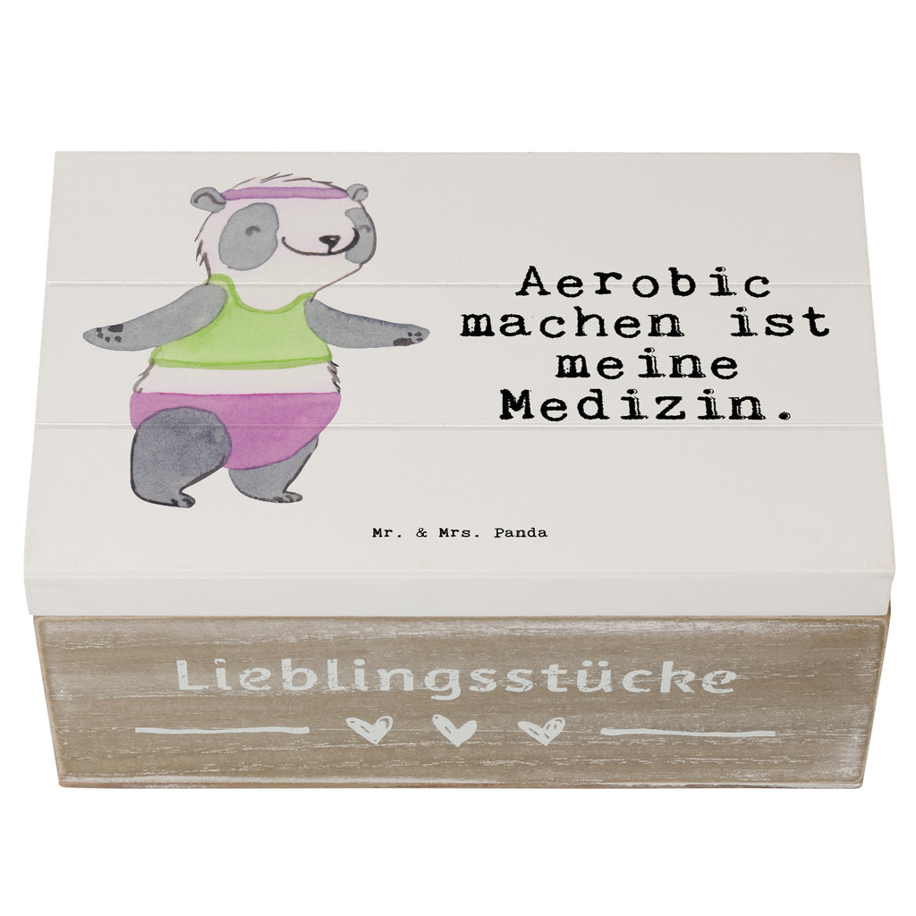 Holzkiste Panda Aerobic Medizin Aerobic, Aerobic Fitness, Fitnessstudio Holzkiste, Kiste, Schatzkiste, Truhe, Schatulle, XXL,  Erinnerungsbox, Erinnerungskiste, Dekokiste, Aufbewahrungsbox  Geschenk, Sport, Sportart, Hobby, Schenken, Danke, Dankeschön, Auszeichnung, Gewinn, Sportler