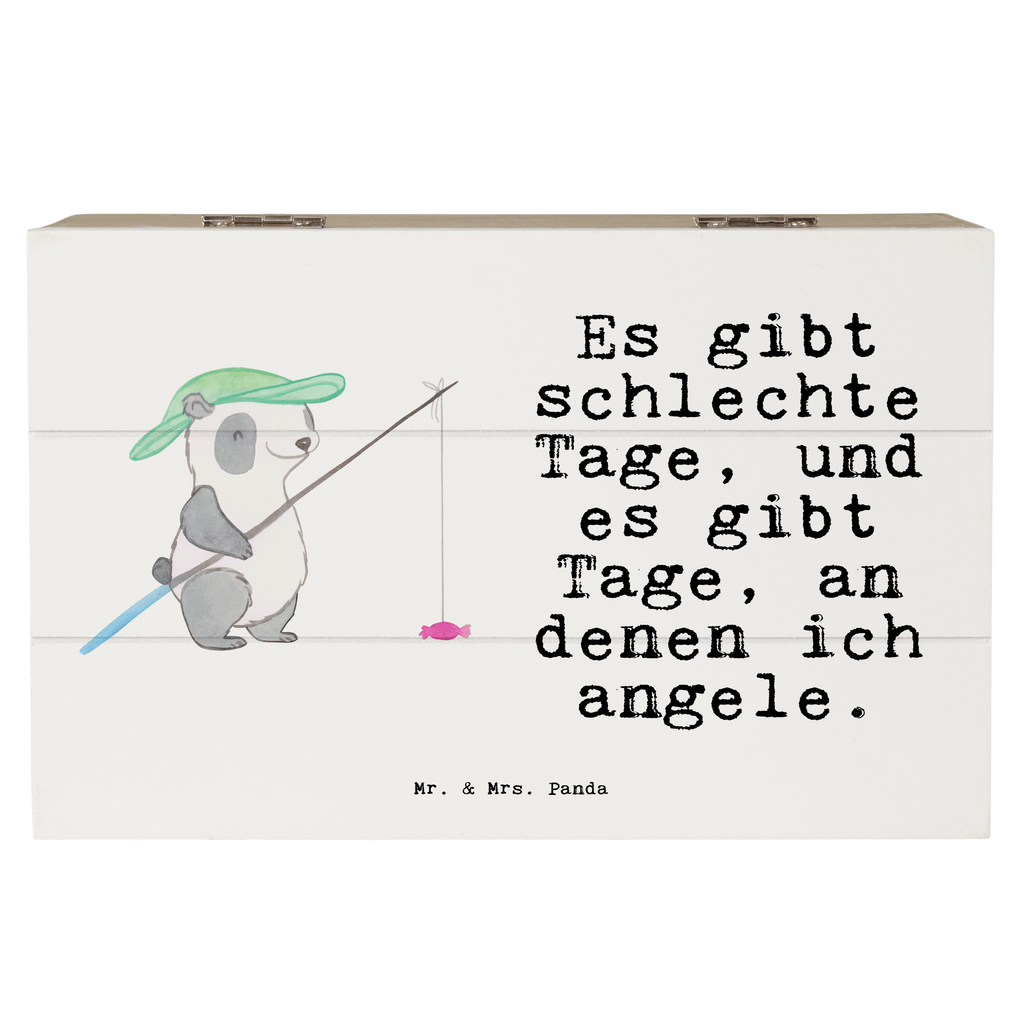 Holzkiste Panda Angeln Tage angeln, Angelsport, Angelverein, Angler, angeln gehen, Hobbyangler Holzkiste, Kiste, Schatzkiste, Truhe, Schatulle, XXL,  Erinnerungsbox, Erinnerungskiste, Dekokiste, Aufbewahrungsbox  Geschenk, Sport, Sportart, Hobby, Schenken, Danke, Dankeschön, Auszeichnung, Gewinn, Sportler