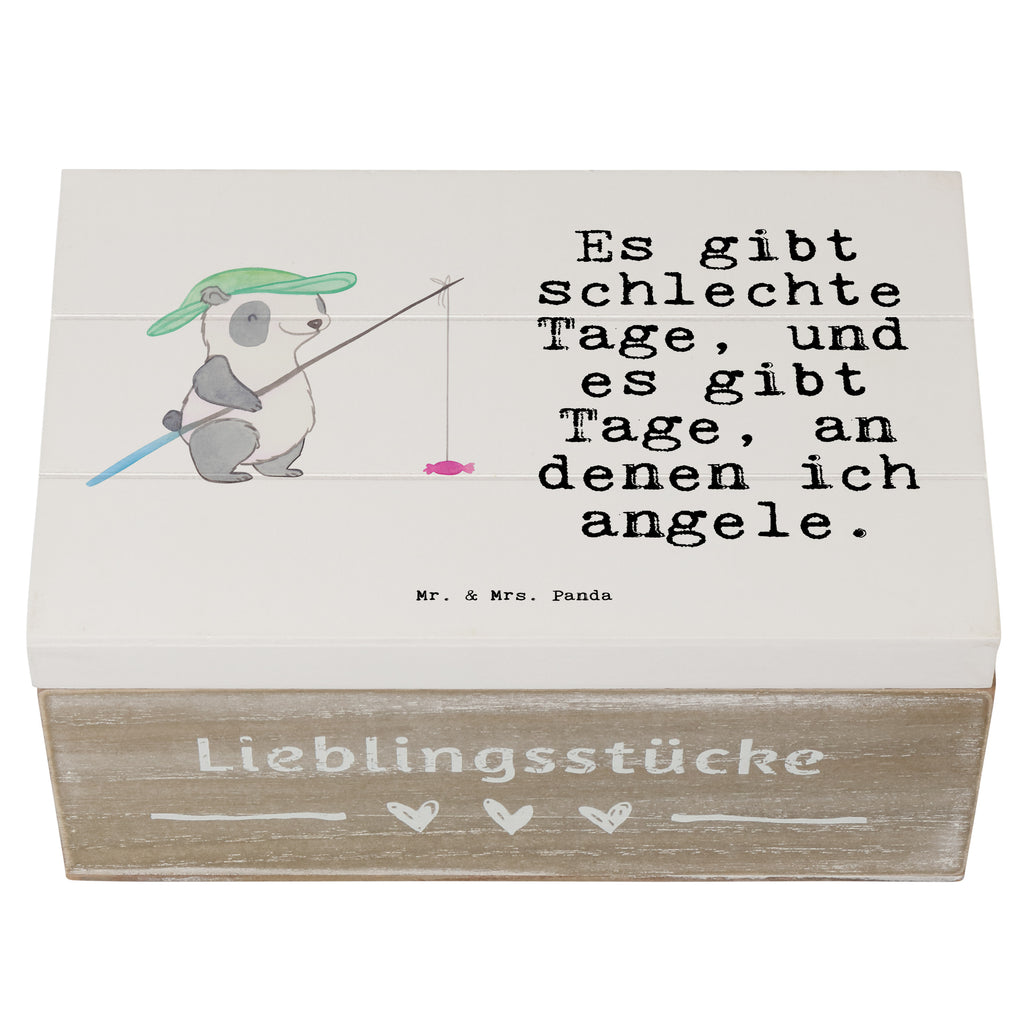 Holzkiste Panda Angeln Tage angeln, Angelsport, Angelverein, Angler, angeln gehen, Hobbyangler Holzkiste, Kiste, Schatzkiste, Truhe, Schatulle, XXL,  Erinnerungsbox, Erinnerungskiste, Dekokiste, Aufbewahrungsbox  Geschenk, Sport, Sportart, Hobby, Schenken, Danke, Dankeschön, Auszeichnung, Gewinn, Sportler
