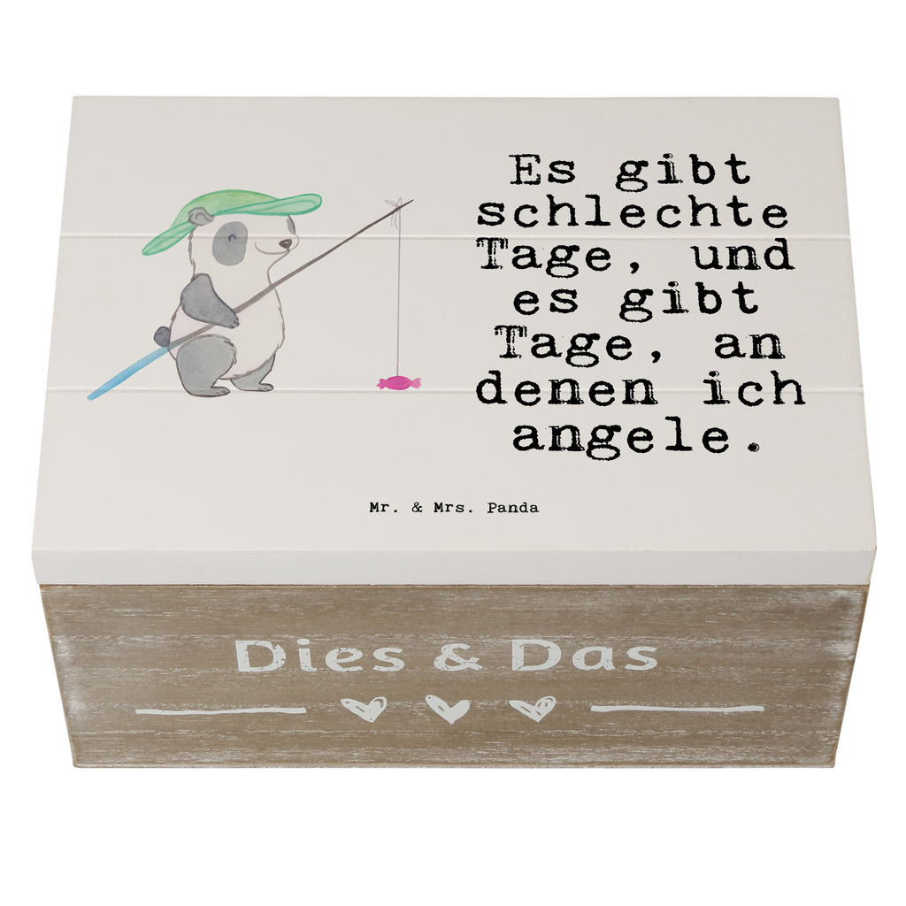 Holzkiste Panda Angeln Tage angeln, Angelsport, Angelverein, Angler, angeln gehen, Hobbyangler Holzkiste, Kiste, Schatzkiste, Truhe, Schatulle, XXL,  Erinnerungsbox, Erinnerungskiste, Dekokiste, Aufbewahrungsbox  Geschenk, Sport, Sportart, Hobby, Schenken, Danke, Dankeschön, Auszeichnung, Gewinn, Sportler