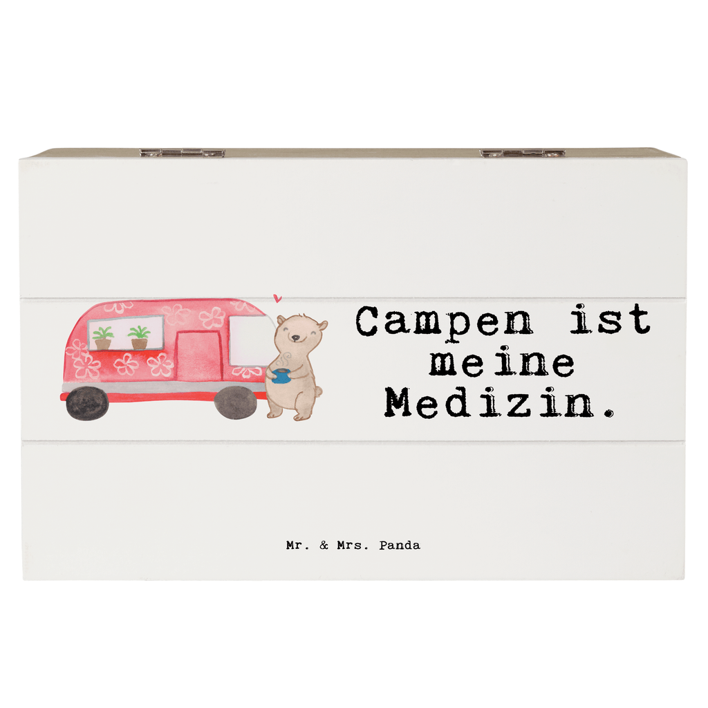 Holzkiste Bär Camper Medizin Camper, Campen, Zelten, Campingplatz, Wohnmobil, Roadtrip, Urlaub Holzkiste, Kiste, Schatzkiste, Truhe, Schatulle, XXL,  Erinnerungsbox, Erinnerungskiste, Dekokiste, Aufbewahrungsbox  Geschenk, Sport, Sportart, Hobby, Schenken, Danke, Dankeschön, Auszeichnung, Gewinn, Sportler