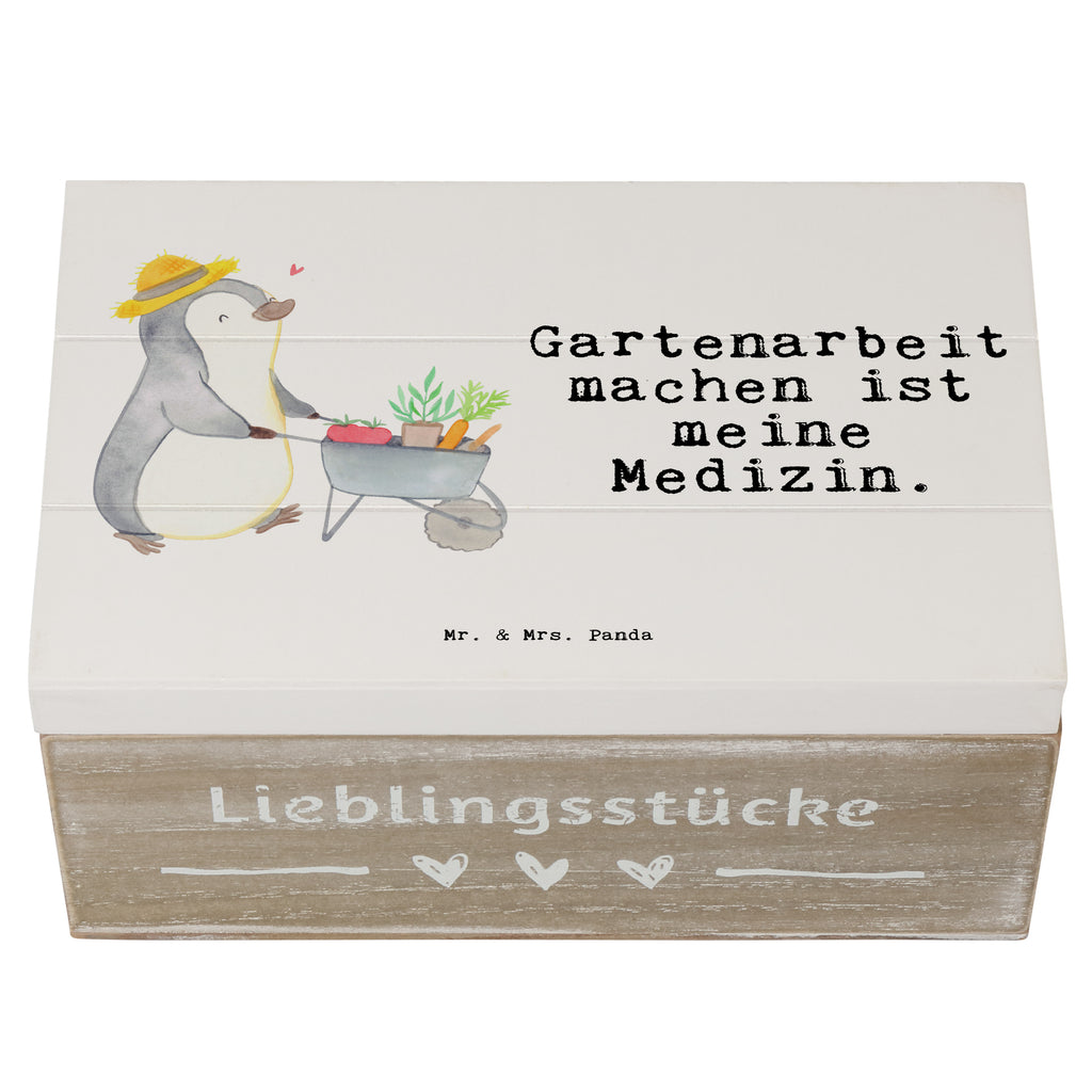 Holzkiste Pinguin Gartenarbeit Medizin Gartenarbeit, Urban gardening, Gärtnern, Gartenpflege Holzkiste, Kiste, Schatzkiste, Truhe, Schatulle, XXL,  Erinnerungsbox, Erinnerungskiste, Dekokiste, Aufbewahrungsbox  Geschenk, Sport, Sportart, Hobby, Schenken, Danke, Dankeschön, Auszeichnung, Gewinn, Sportler