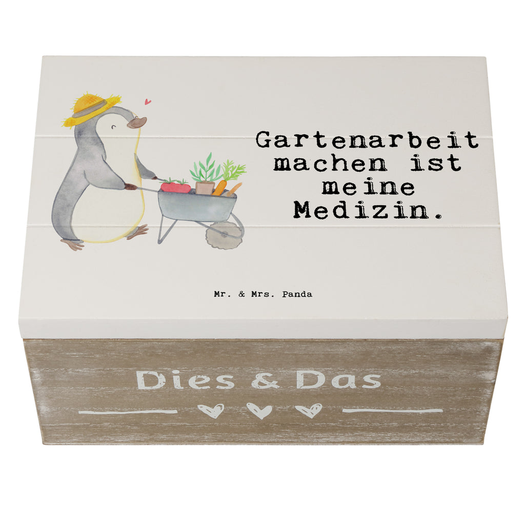 Holzkiste Pinguin Gartenarbeit Medizin Gartenarbeit, Urban gardening, Gärtnern, Gartenpflege Holzkiste, Kiste, Schatzkiste, Truhe, Schatulle, XXL,  Erinnerungsbox, Erinnerungskiste, Dekokiste, Aufbewahrungsbox  Geschenk, Sport, Sportart, Hobby, Schenken, Danke, Dankeschön, Auszeichnung, Gewinn, Sportler