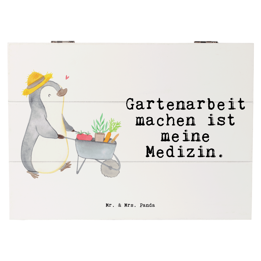 Holzkiste Pinguin Gartenarbeit Medizin Gartenarbeit, Urban gardening, Gärtnern, Gartenpflege Holzkiste, Kiste, Schatzkiste, Truhe, Schatulle, XXL,  Erinnerungsbox, Erinnerungskiste, Dekokiste, Aufbewahrungsbox  Geschenk, Sport, Sportart, Hobby, Schenken, Danke, Dankeschön, Auszeichnung, Gewinn, Sportler