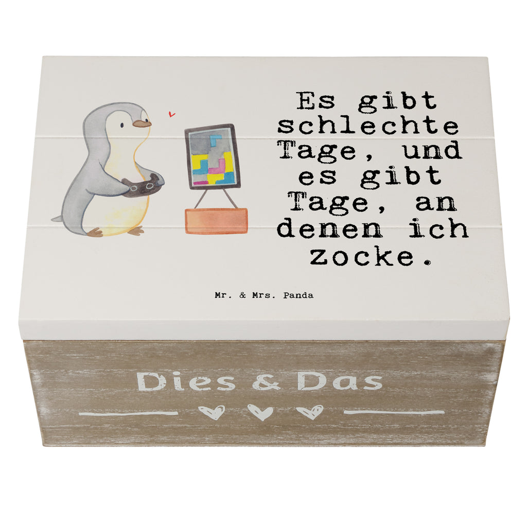 Holzkiste Pinguin Zocken Tage Zocken, Gaming, Videospiele, Videogames Holzkiste, Kiste, Schatzkiste, Truhe, Schatulle, XXL,  Erinnerungsbox, Erinnerungskiste, Dekokiste, Aufbewahrungsbox  Geschenk, Sport, Sportart, Hobby, Schenken, Danke, Dankeschön, Auszeichnung, Gewinn, Sportler