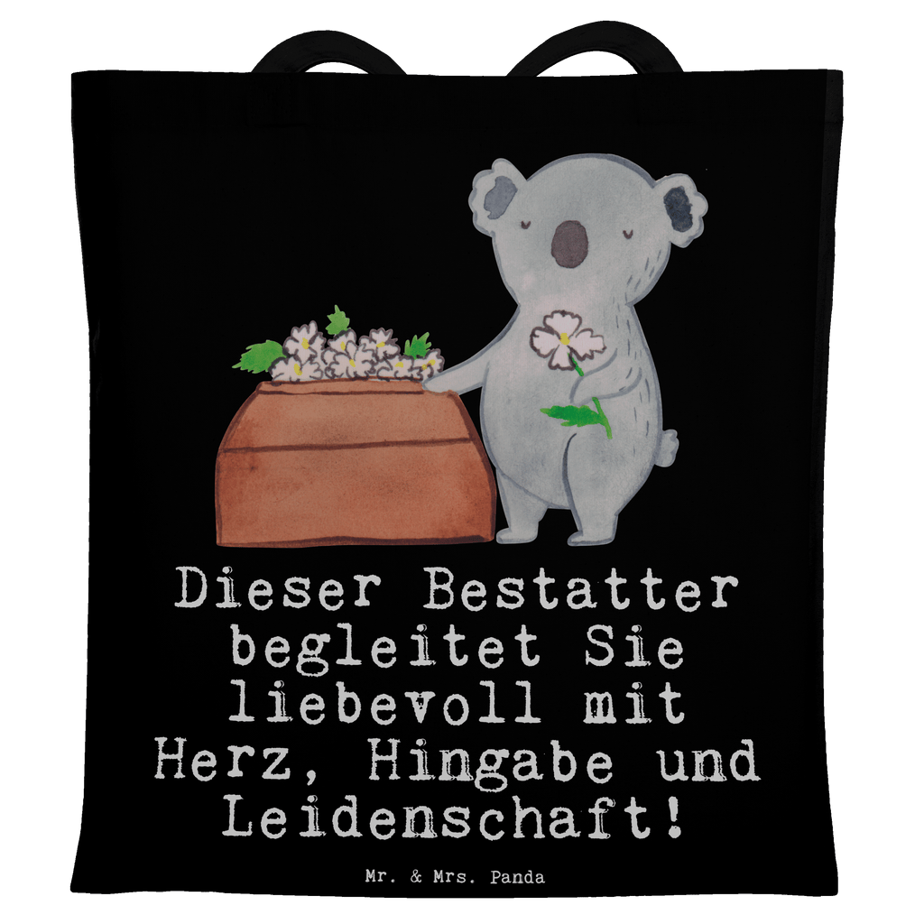 Tragetasche Bestatter mit Herz  Beuteltasche, Beutel, Einkaufstasche, Jutebeutel, Stoffbeutel   Beruf, Ausbildung, Jubiläum, Abschied, Rente, Kollege, Kollegin, Geschenk, Schenken, Arbeitskollege, Mitarbeiter, Firma, Danke, Dankeschön