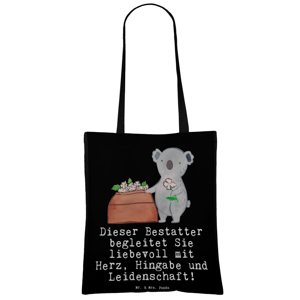 Tragetasche Bestatter mit Herz  Beuteltasche, Beutel, Einkaufstasche, Jutebeutel, Stoffbeutel   Beruf, Ausbildung, Jubiläum, Abschied, Rente, Kollege, Kollegin, Geschenk, Schenken, Arbeitskollege, Mitarbeiter, Firma, Danke, Dankeschön