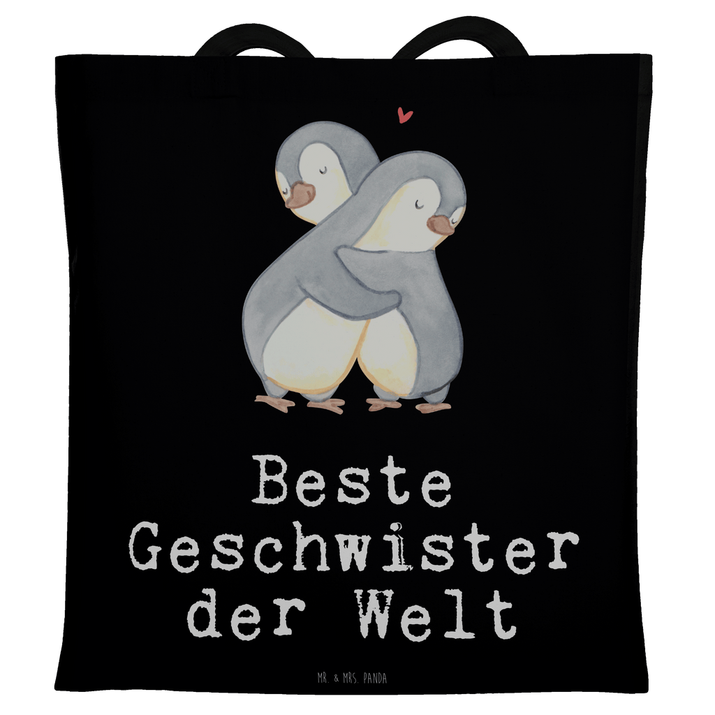 Tragetasche Pinguin Beste Geschwister der Welt Geschwister, Geschwisterchen, Bruder, Schwester, Schwestern, Brüder, Familie, Nachwuchs, Geburtstagsgeschenk, Geburtstag,  Beuteltasche, Beutel, Einkaufstasche, Jutebeutel, Stoffbeutel   für, Dankeschön, Geschenk, Schenken, Geburtstag, Geburtstagsgeschenk, Geschenkidee, Danke, Bedanken, Mitbringsel, Freude machen, Geschenktipp