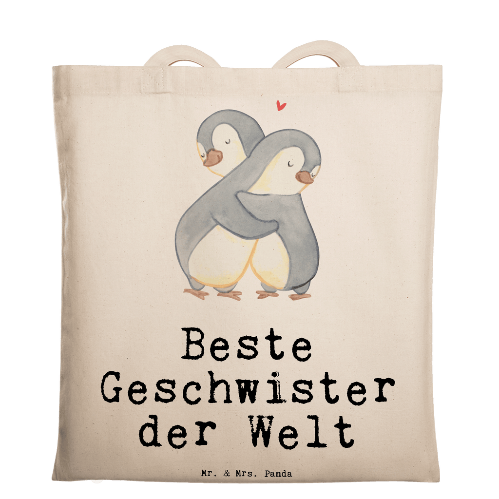 Tragetasche Pinguin Beste Geschwister der Welt Geschwister, Geschwisterchen, Bruder, Schwester, Schwestern, Brüder, Familie, Nachwuchs, Geburtstagsgeschenk, Geburtstag,  Beuteltasche, Beutel, Einkaufstasche, Jutebeutel, Stoffbeutel   für, Dankeschön, Geschenk, Schenken, Geburtstag, Geburtstagsgeschenk, Geschenkidee, Danke, Bedanken, Mitbringsel, Freude machen, Geschenktipp