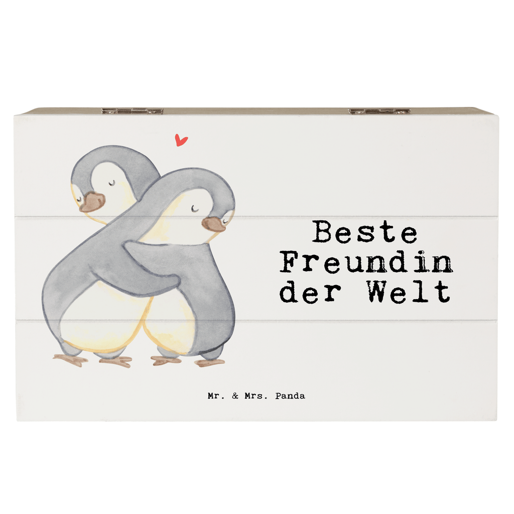 Holzkiste Pinguin Beste Freundin der Welt Freundin, beste Freundin, Ehefrau, Frau, bae, bff, Freundinnen, Jahrestag, Freundschaft. Liebste, beste, Spruch Holzkiste, Kiste, Schatzkiste, Truhe, Schatulle, XXL,  Erinnerungsbox, Erinnerungskiste, Dekokiste, Aufbewahrungsbox  für, Dankeschön, Geschenk, Schenken, Geburtstag, Geburtstagsgeschenk, Geschenkidee, Danke, Bedanken, Mitbringsel, Freude machen, Geschenktipp