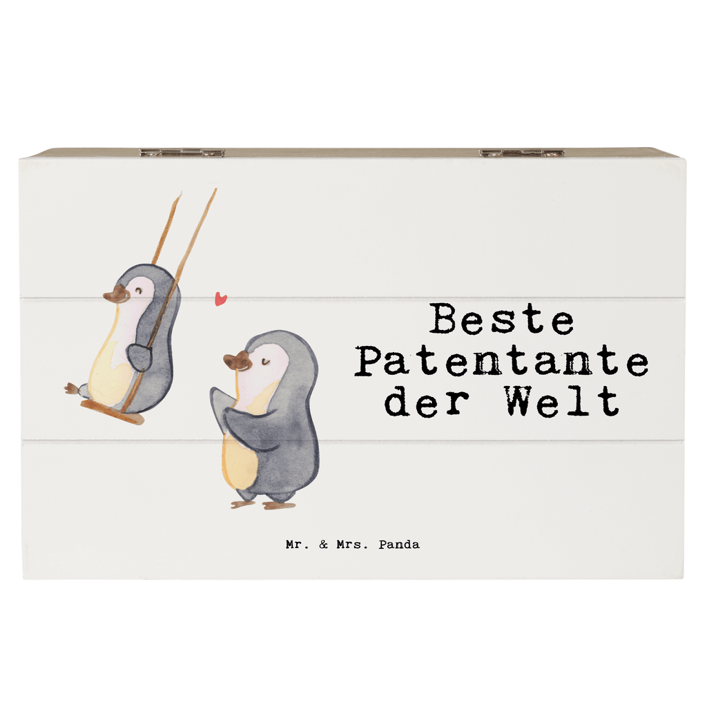 Holzkiste Pinguin Beste Patentante der Welt Patentante, Paten Tante, Lieblingstante, Taufpartner, Taufe, Familie, Geschenk, Mitbringsel, Kleinigkeit, Dankeschön, Nichte, Neffe Holzkiste, Kiste, Schatzkiste, Truhe, Schatulle, XXL,  Erinnerungsbox, Erinnerungskiste, Dekokiste, Aufbewahrungsbox  für, Dankeschön, Geschenk, Schenken, Geburtstag, Geburtstagsgeschenk, Geschenkidee, Danke, Bedanken, Mitbringsel, Freude machen, Geschenktipp