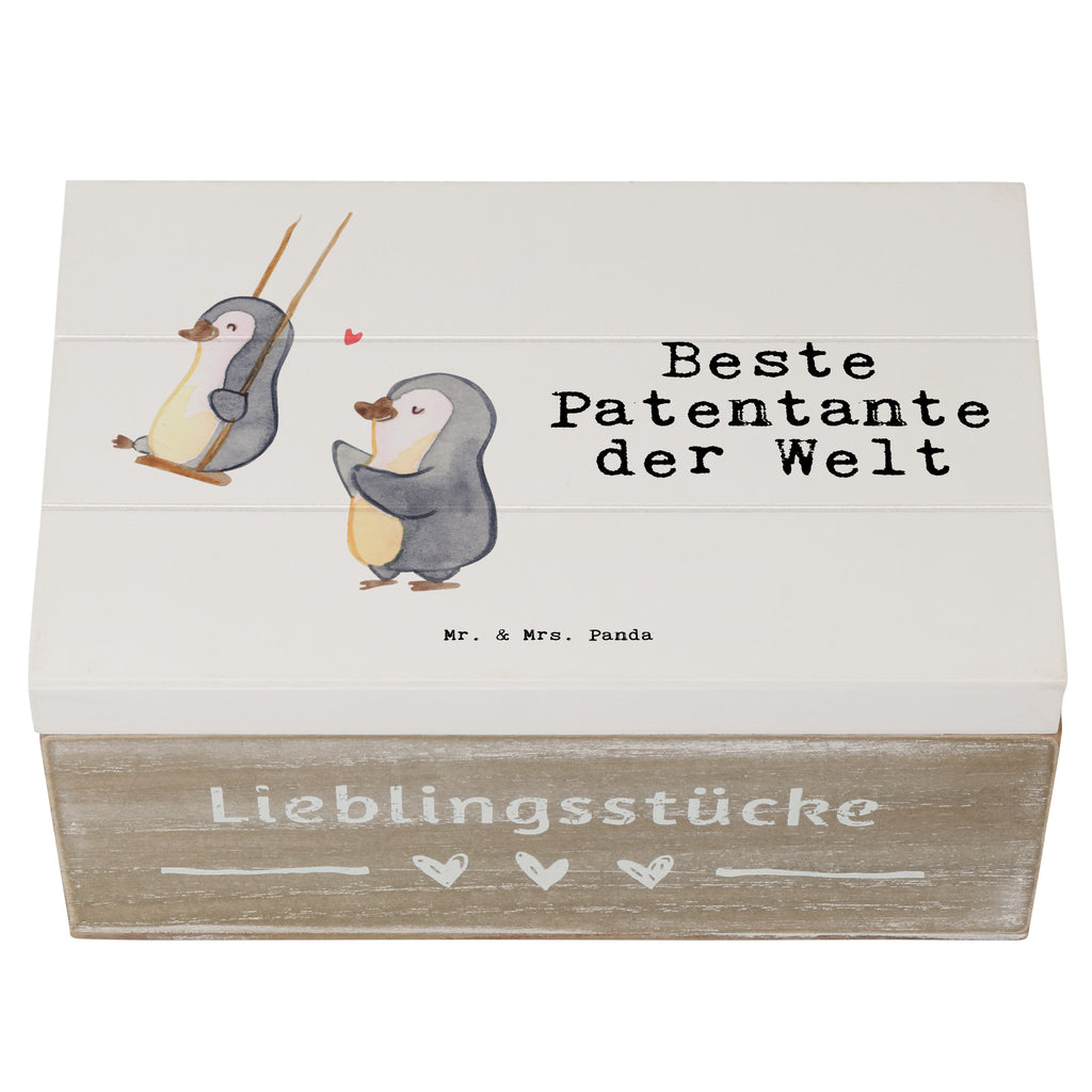 Holzkiste Pinguin Beste Patentante der Welt Patentante, Paten Tante, Lieblingstante, Taufpartner, Taufe, Familie, Geschenk, Mitbringsel, Kleinigkeit, Dankeschön, Nichte, Neffe Holzkiste, Kiste, Schatzkiste, Truhe, Schatulle, XXL,  Erinnerungsbox, Erinnerungskiste, Dekokiste, Aufbewahrungsbox  für, Dankeschön, Geschenk, Schenken, Geburtstag, Geburtstagsgeschenk, Geschenkidee, Danke, Bedanken, Mitbringsel, Freude machen, Geschenktipp