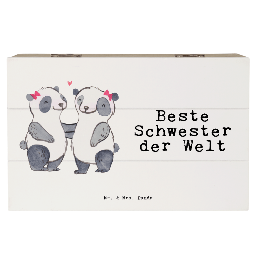 Holzkiste Panda Beste Schwester der Welt Schwestern, Schwester, Geschwister, Schwesterherz, Sister, Geschenk, Familie, Kleinigkeit, Beste, Tochter, Liebe, Kinder  Holzkiste, Kiste, Schatzkiste, Truhe, Schatulle, XXL,  Erinnerungsbox, Erinnerungskiste, Dekokiste, Aufbewahrungsbox  für, Dankeschön, Geschenk, Schenken, Geburtstag, Geburtstagsgeschenk, Geschenkidee, Danke, Bedanken, Mitbringsel, Freude machen, Geschenktipp