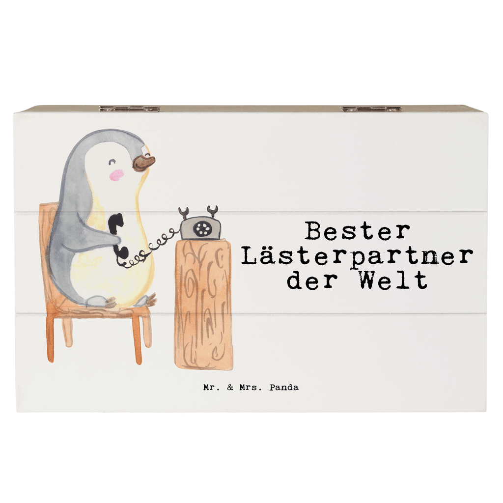 Holzkiste Pinguin Bester Lästerpartner der Welt Lästerpartner, Lesterpartner, lestern, Lästerschwester, Lästern, beste Freundin, Freundin, Spaß, bff   Holzkiste, Kiste, Schatzkiste, Truhe, Schatulle, XXL,  Erinnerungsbox, Erinnerungskiste, Dekokiste, Aufbewahrungsbox  für, Dankeschön, Geschenk, Schenken, Geburtstag, Geburtstagsgeschenk, Geschenkidee, Danke, Bedanken, Mitbringsel, Freude machen, Geschenktipp