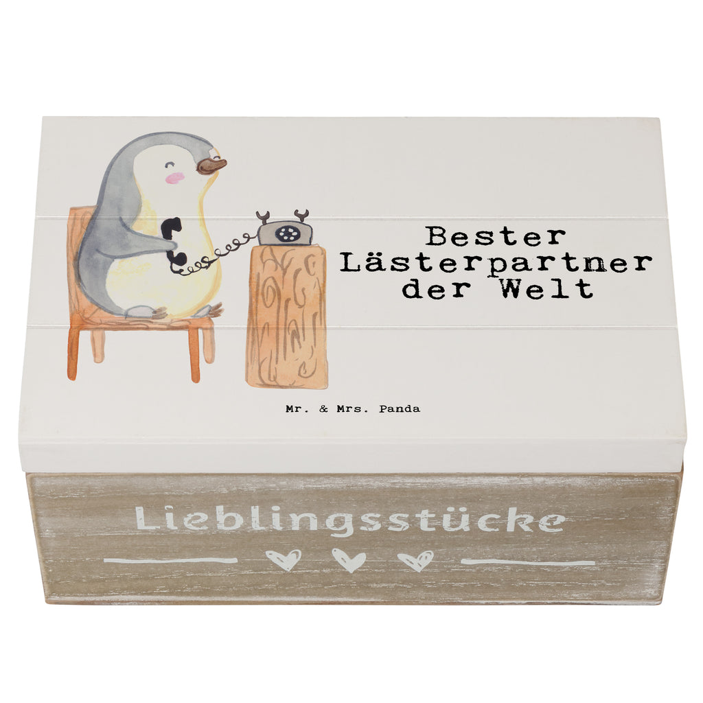 Holzkiste Pinguin Bester Lästerpartner der Welt Lästerpartner, Lesterpartner, lestern, Lästerschwester, Lästern, beste Freundin, Freundin, Spaß, bff   Holzkiste, Kiste, Schatzkiste, Truhe, Schatulle, XXL,  Erinnerungsbox, Erinnerungskiste, Dekokiste, Aufbewahrungsbox  für, Dankeschön, Geschenk, Schenken, Geburtstag, Geburtstagsgeschenk, Geschenkidee, Danke, Bedanken, Mitbringsel, Freude machen, Geschenktipp